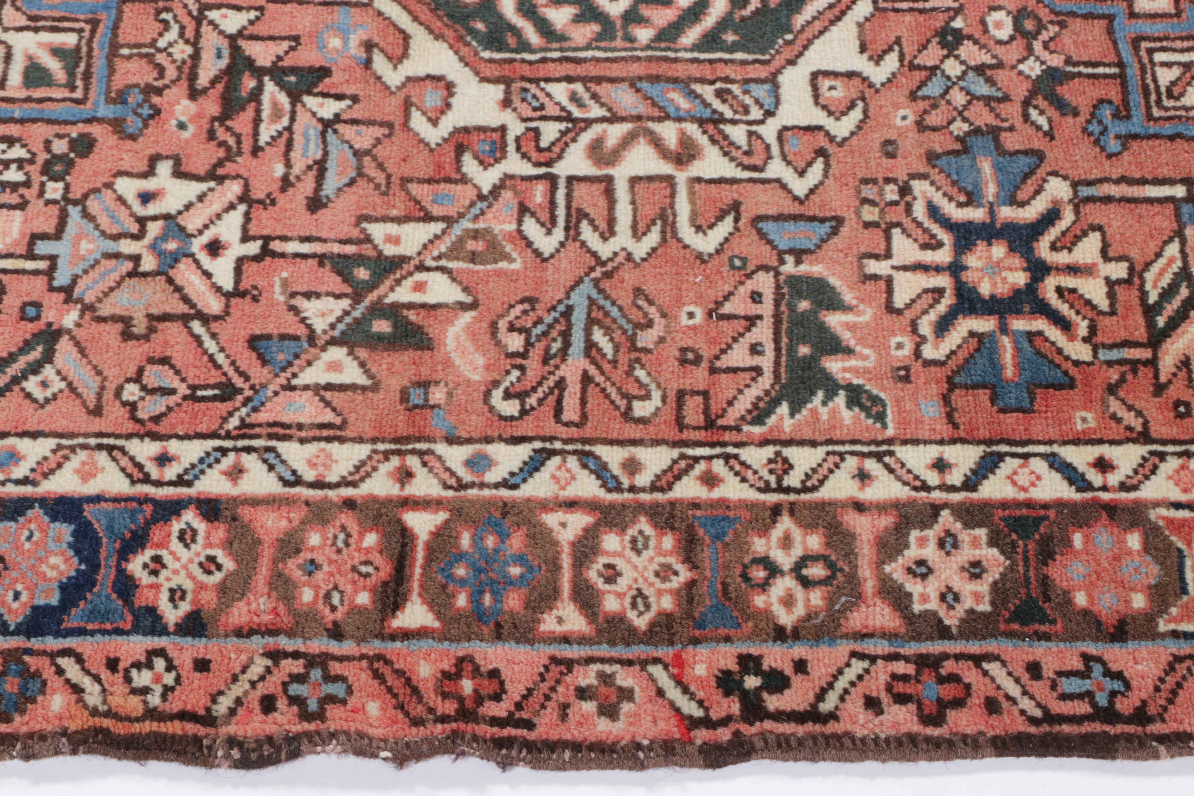 3'9 x 4'10 Hand-Knotted Persian Hamadan Accent Rug