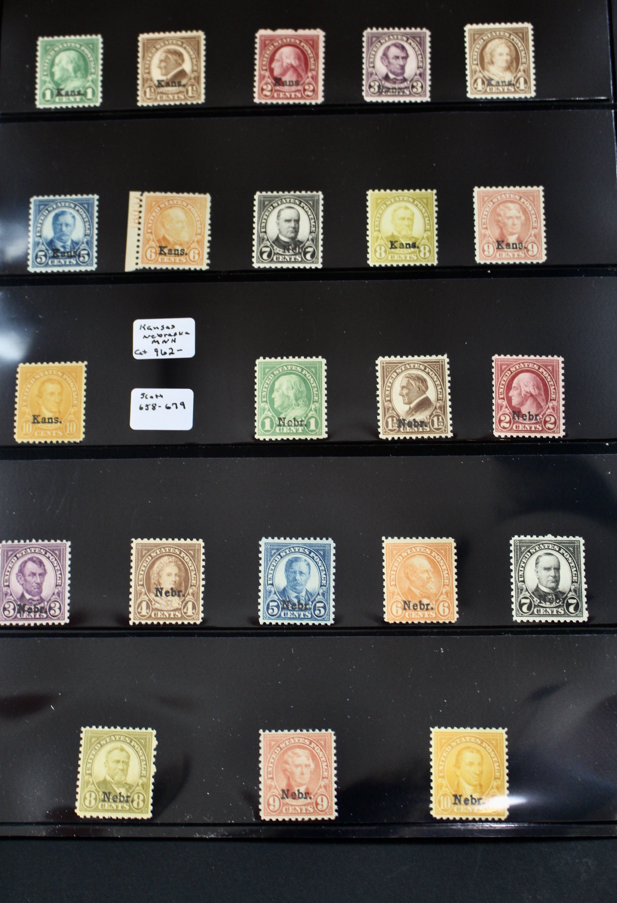 Kansas Nebraska Postage Stamps