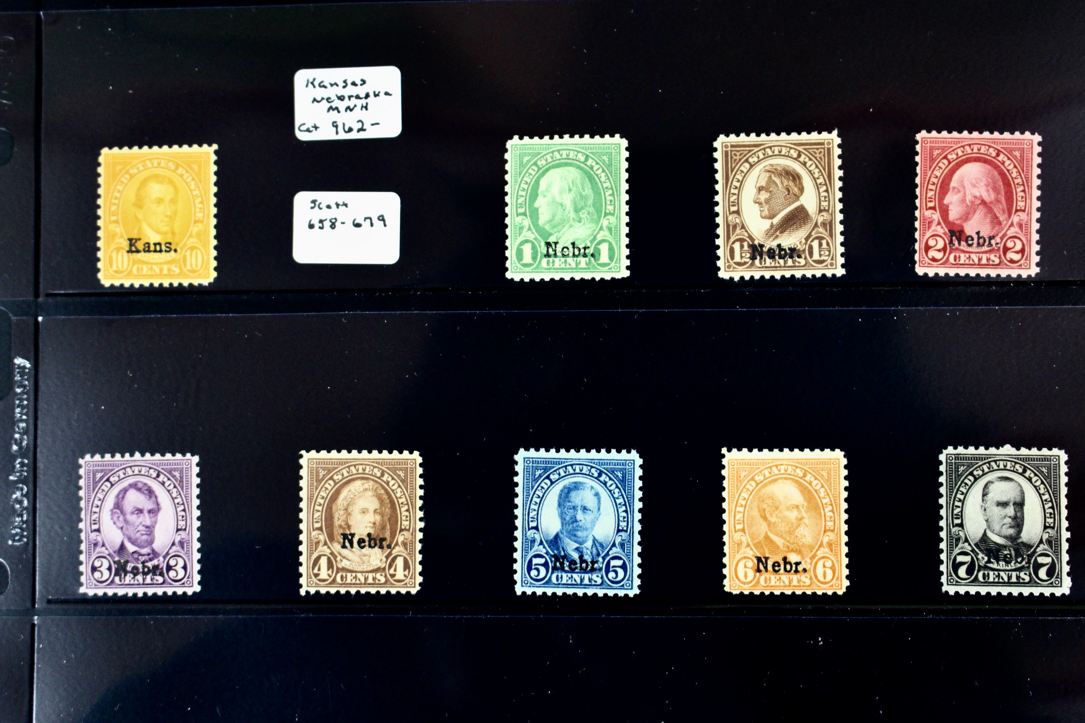 Kansas Nebraska Postage Stamps