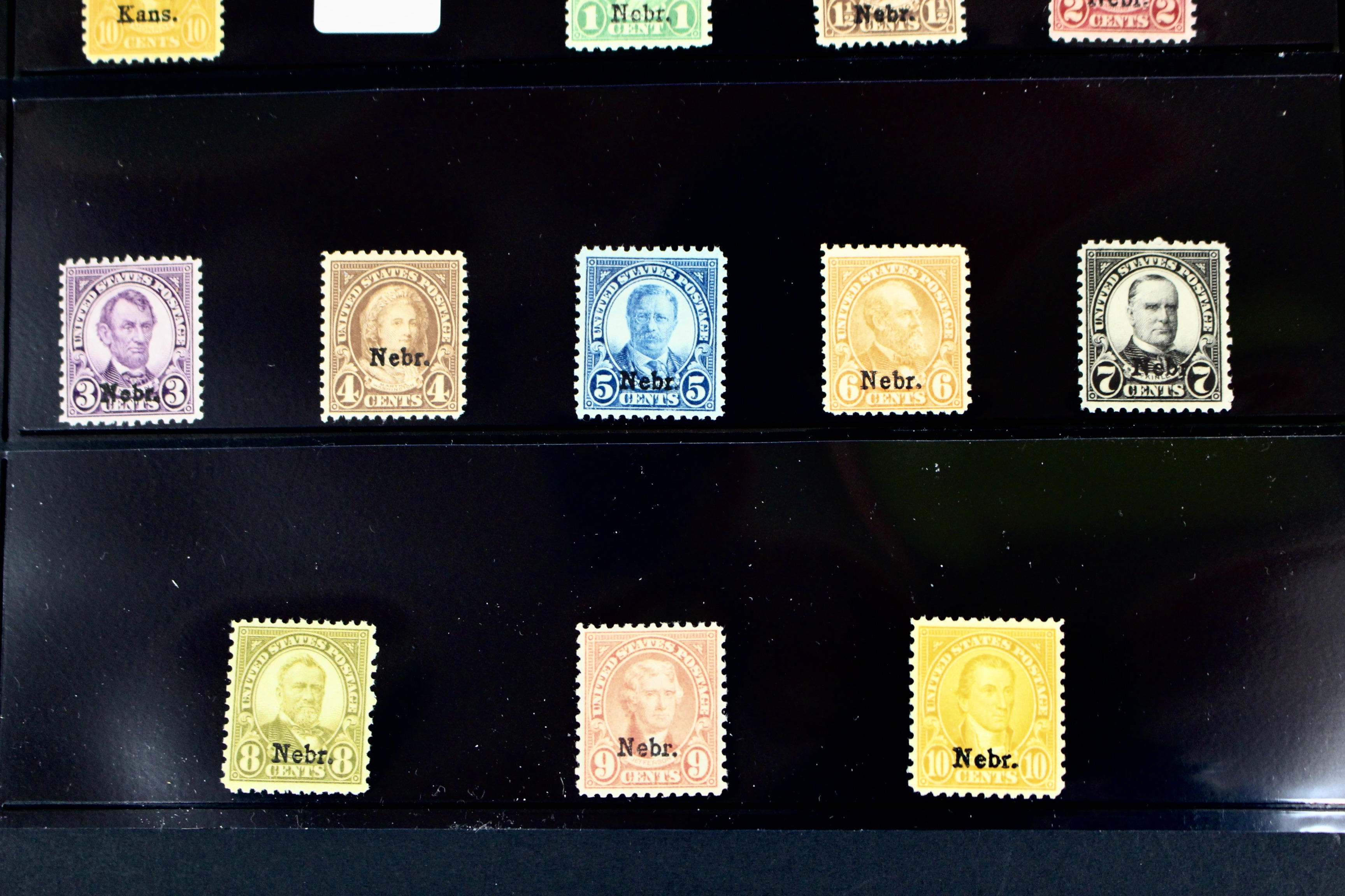 Kansas Nebraska Postage Stamps