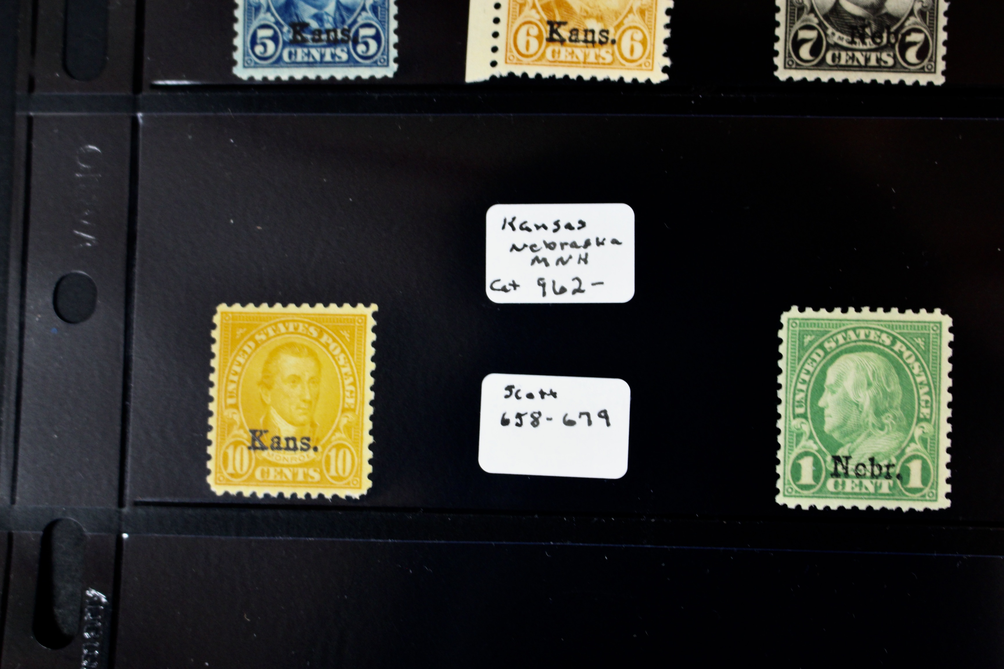 Kansas Nebraska Postage Stamps