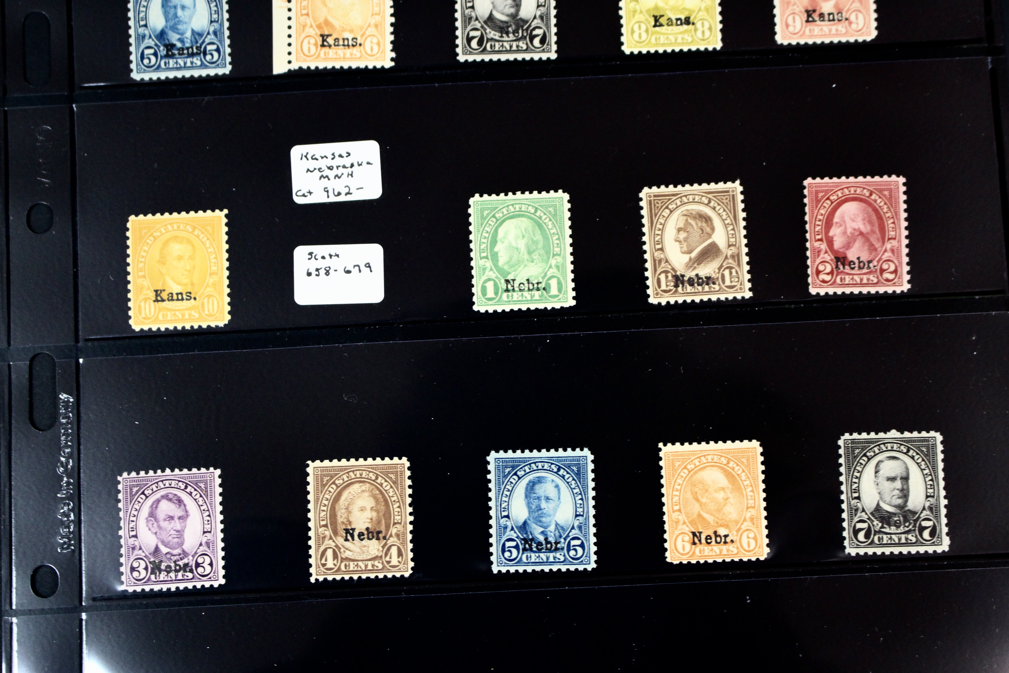 Kansas Nebraska Postage Stamps