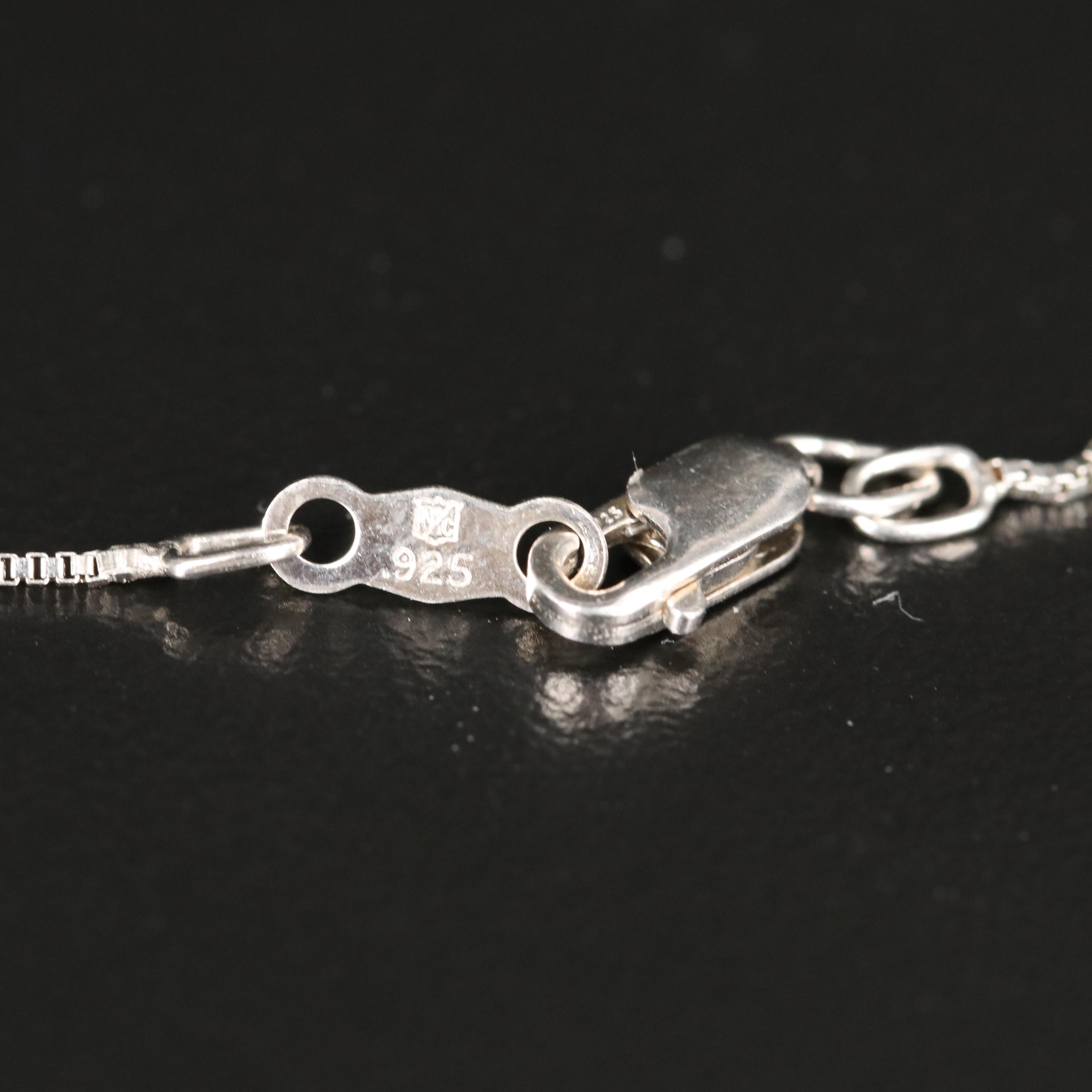 Sterling Topaz and Sapphire Pendant Necklace