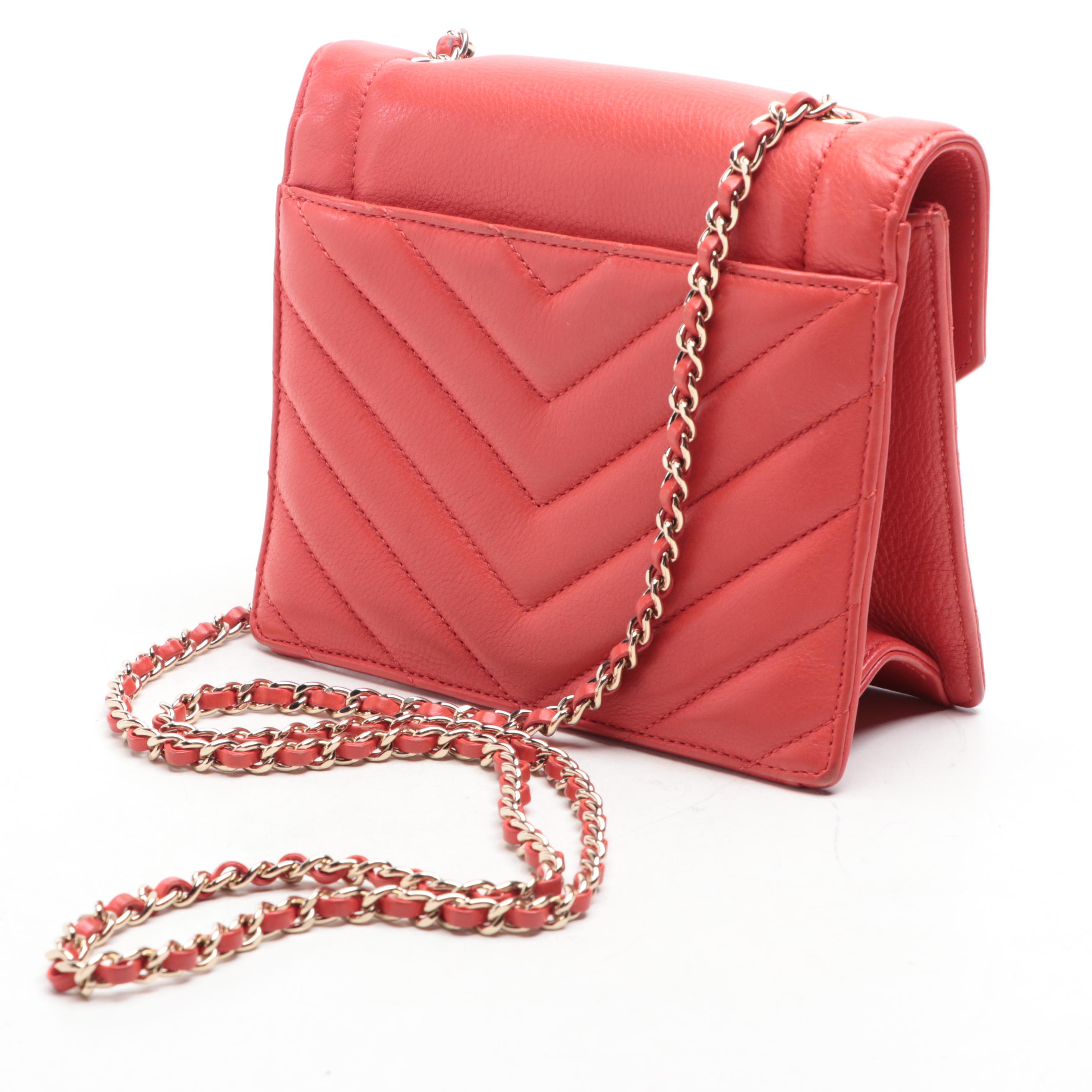 Chanel Small Envelope Flap Shoulder Bag in Quilted Lambskin Leather