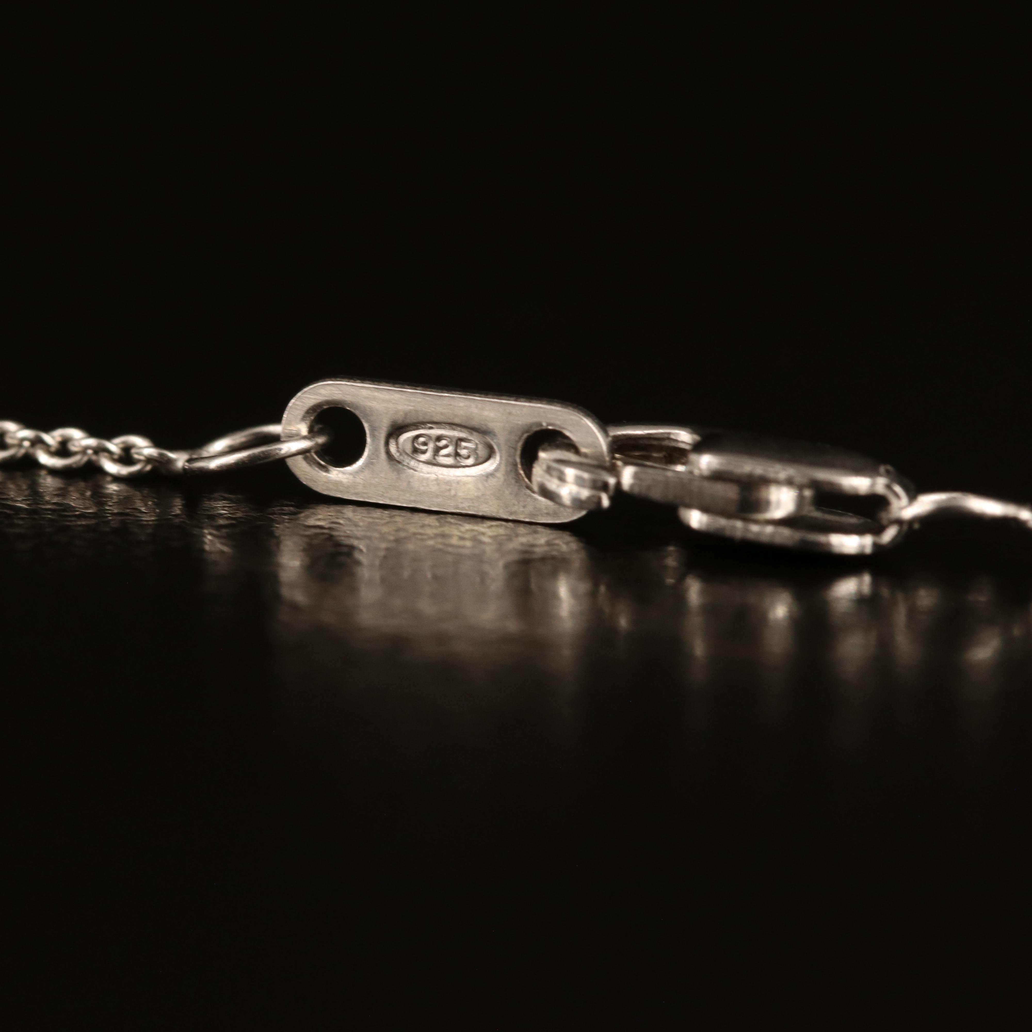 Sterling Cubic Zirconia Bar Necklace