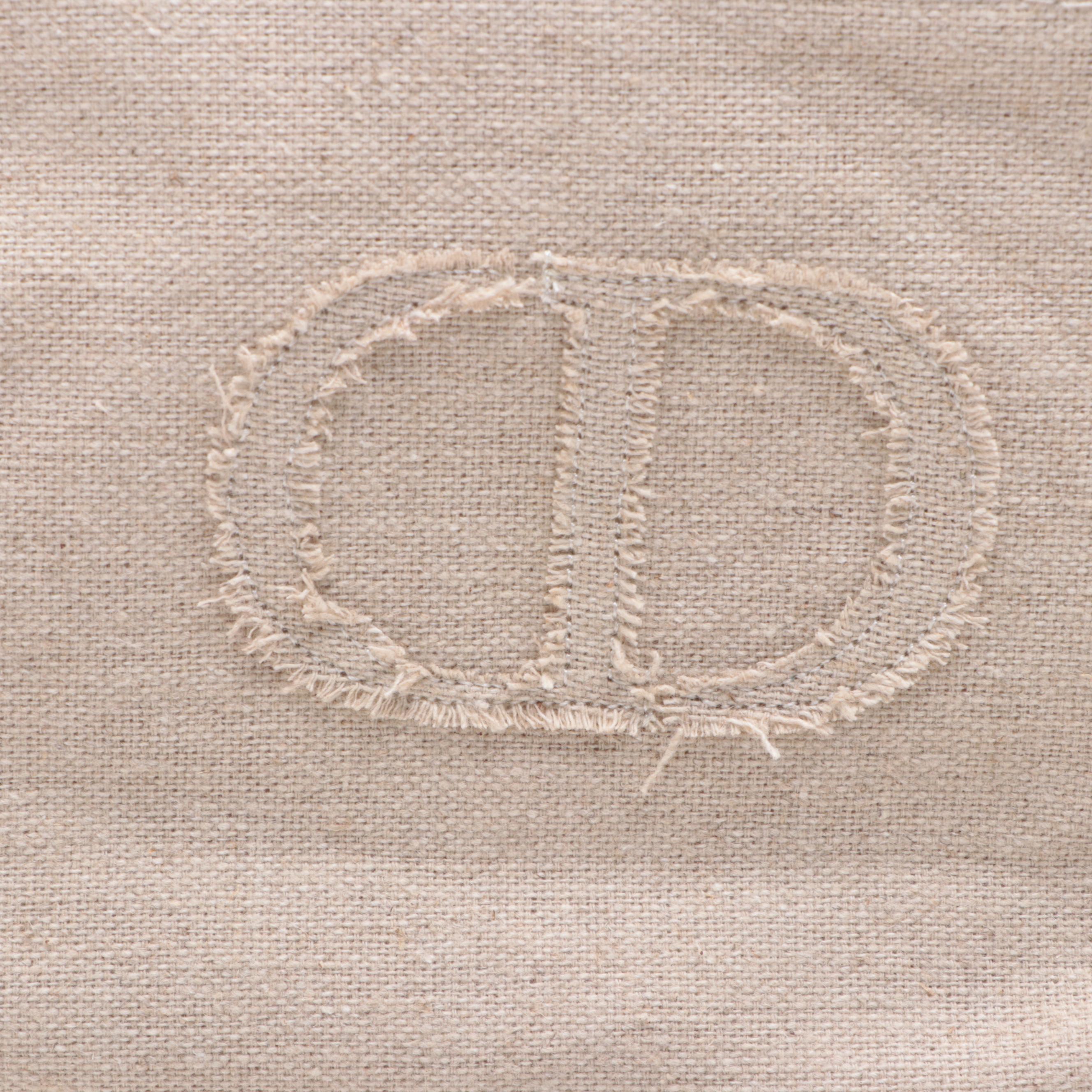 Dior Beauté Promotional  Zip Cosmetic Pouch in Cotton Linen Blend Canvas