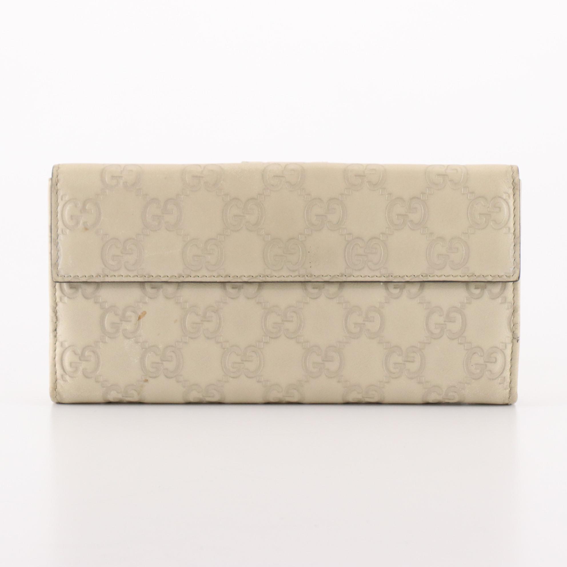Gucci Heart Continental Wallet in Guccissima Leather