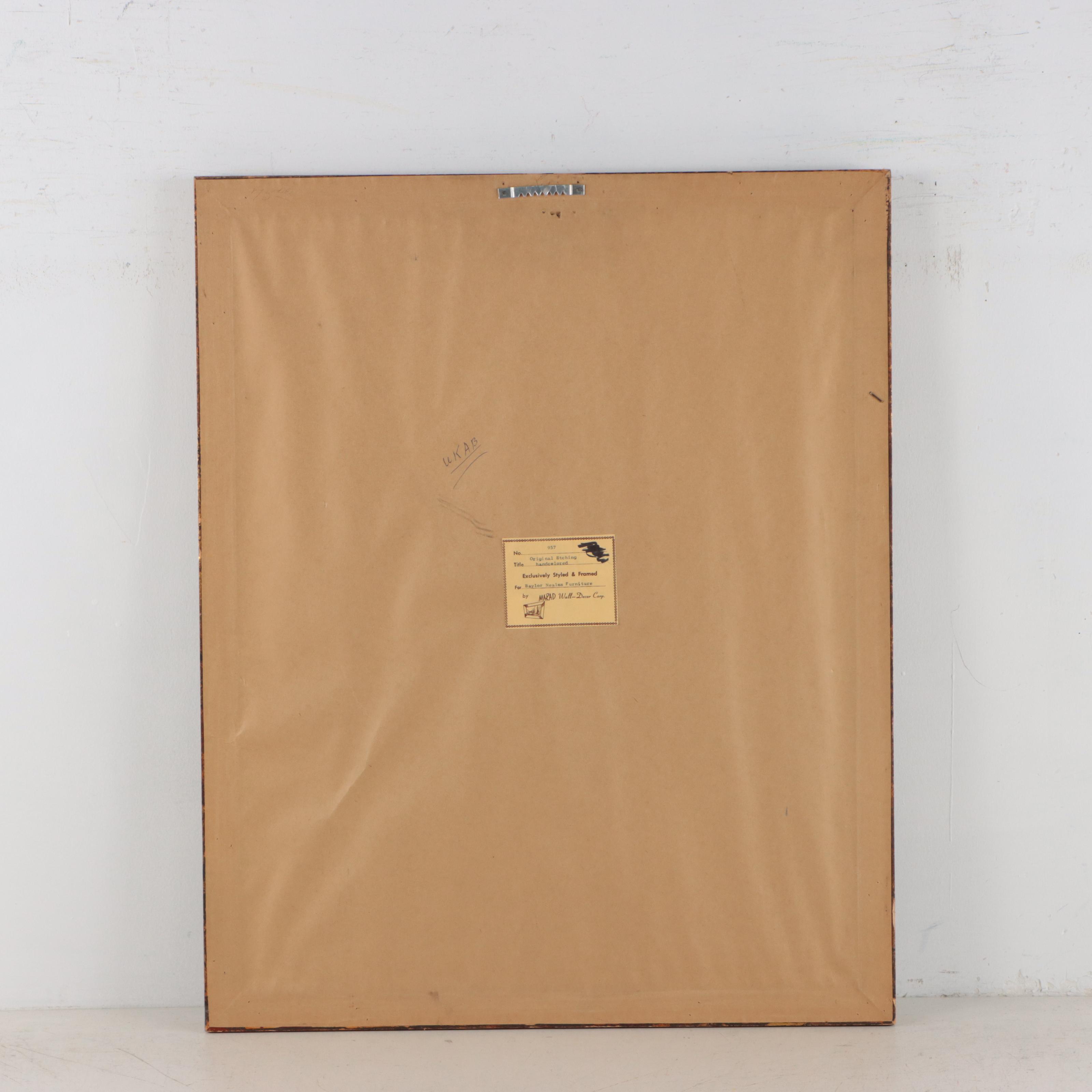 Street Scene Etching With Aquatint of Nürnberg, Germany