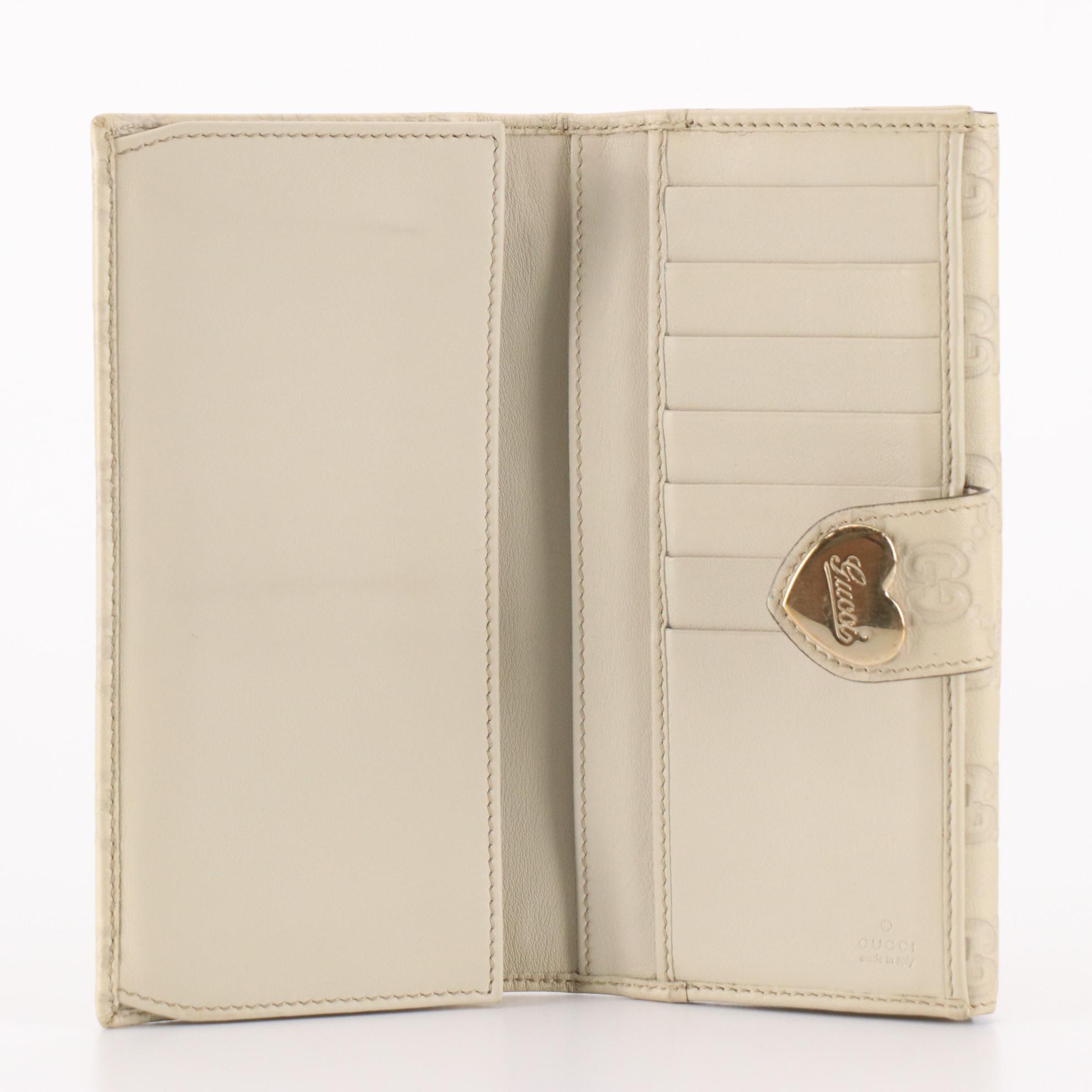 Gucci Heart Continental Wallet in Guccissima Leather