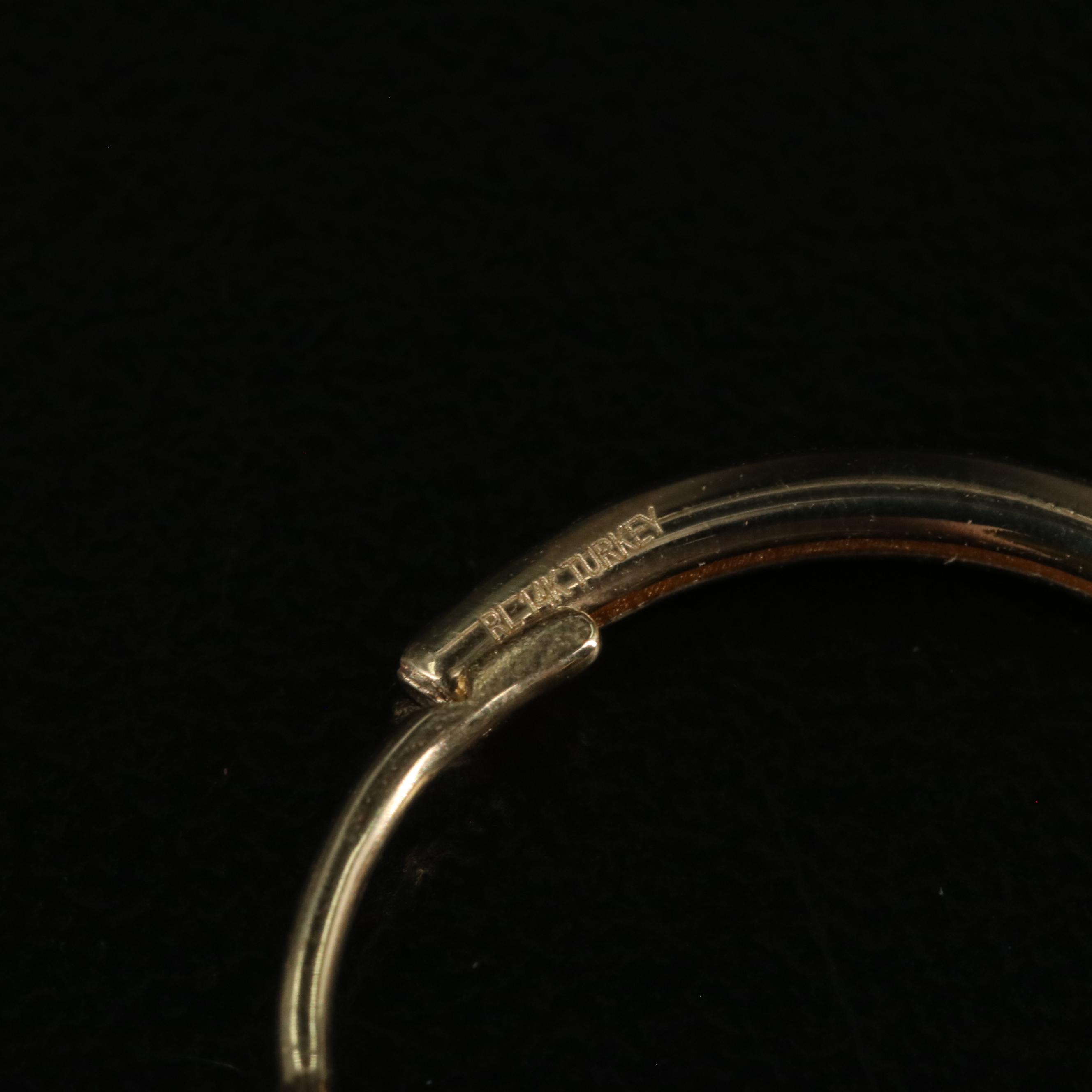 14K Textured Huggie Hoop Earrings