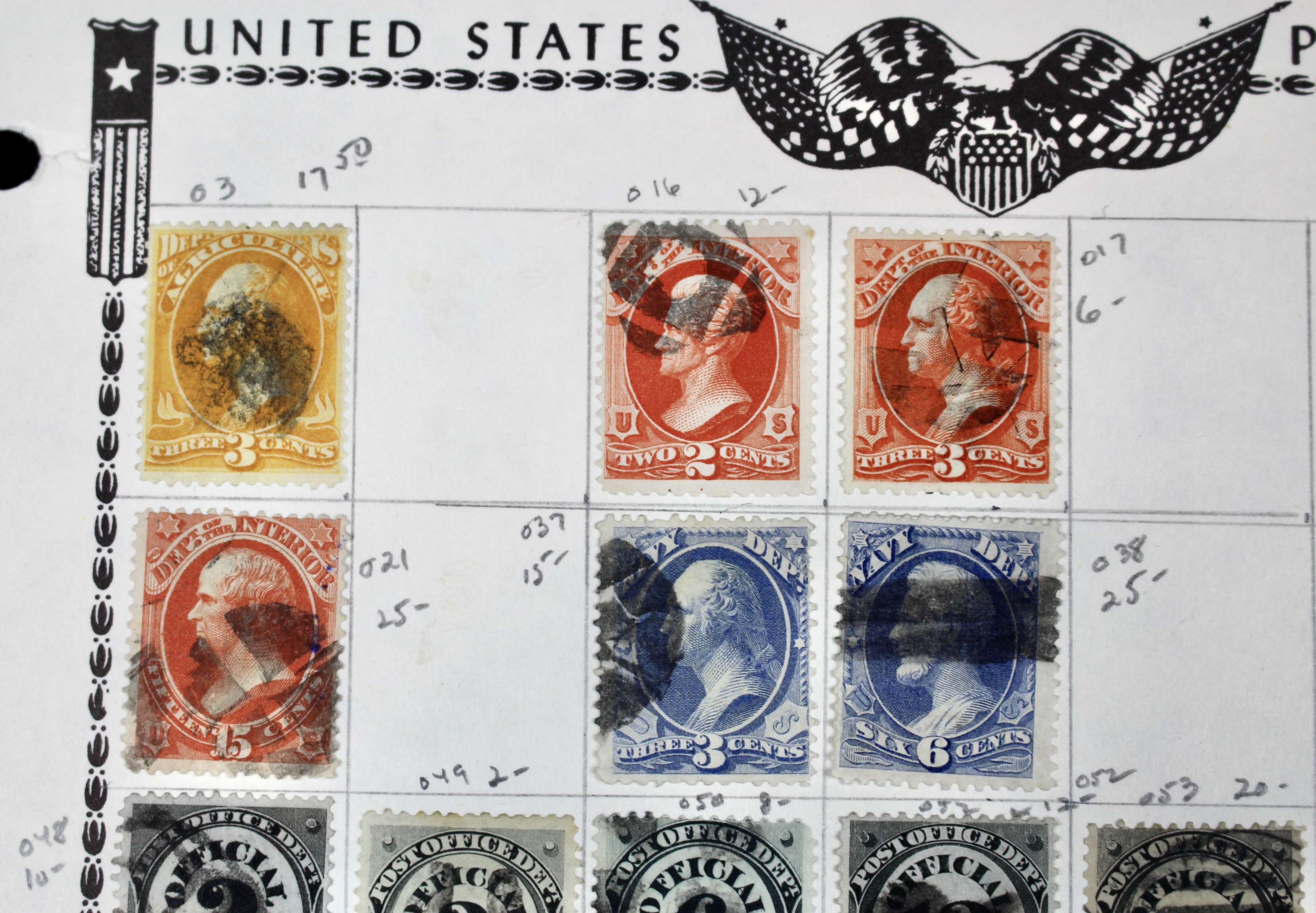 U.S. Revenue Postage Stamp Collection