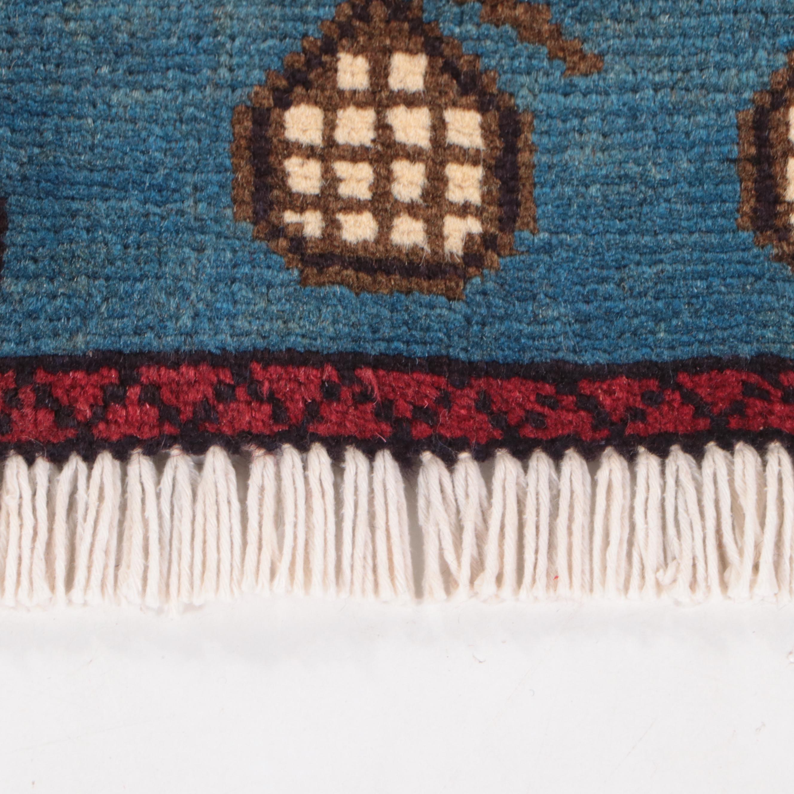 2'1 x 2'9 Hand-Knotted Afghan Pictorial War Rug