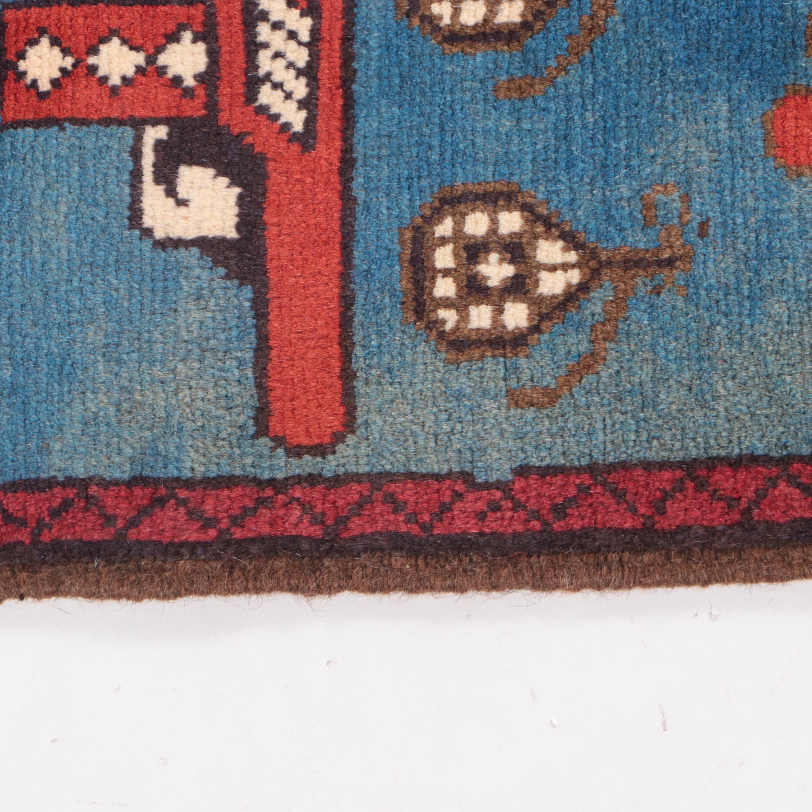 2'1 x 2'9 Hand-Knotted Afghan Pictorial War Rug