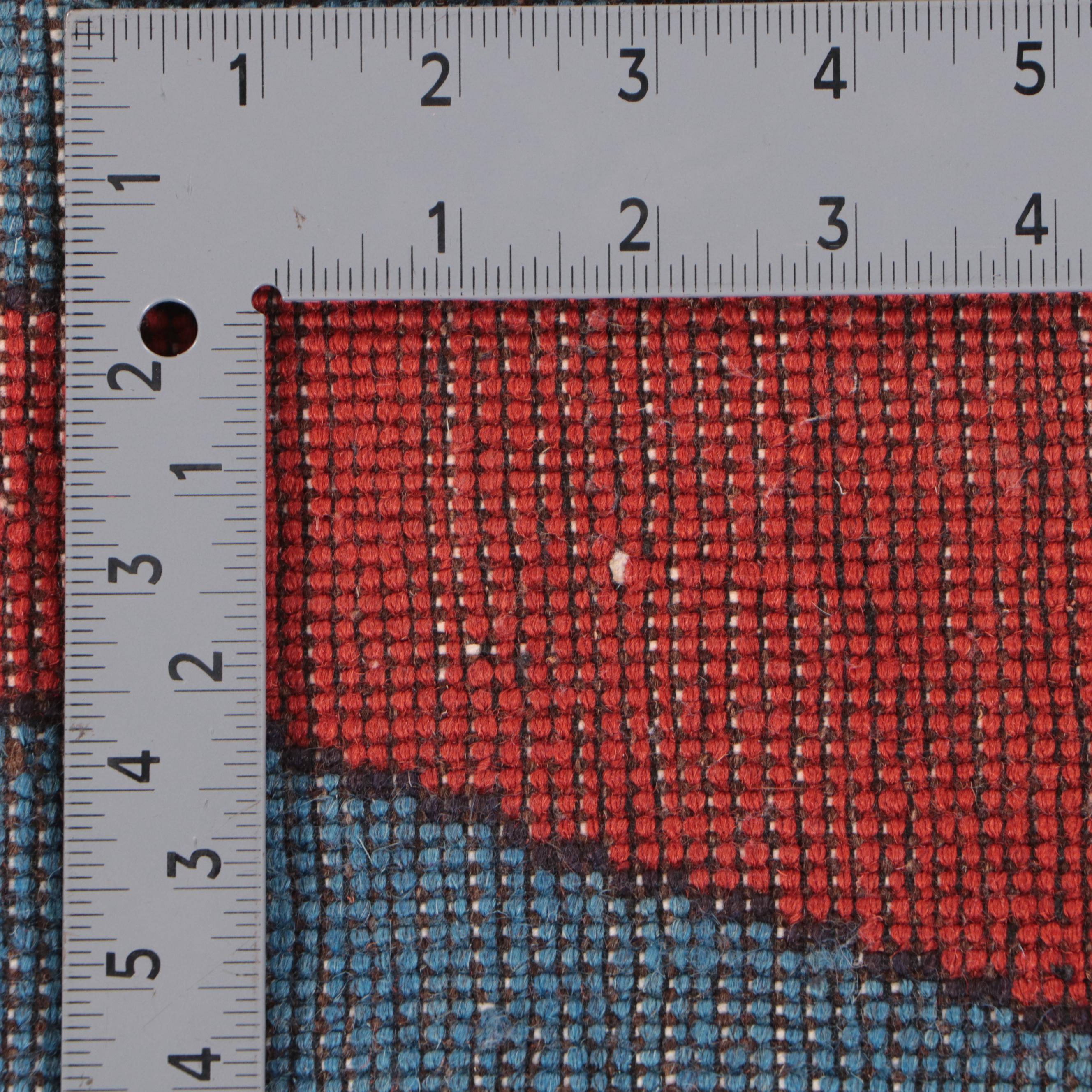 2'1 x 2'9 Hand-Knotted Afghan Pictorial War Rug