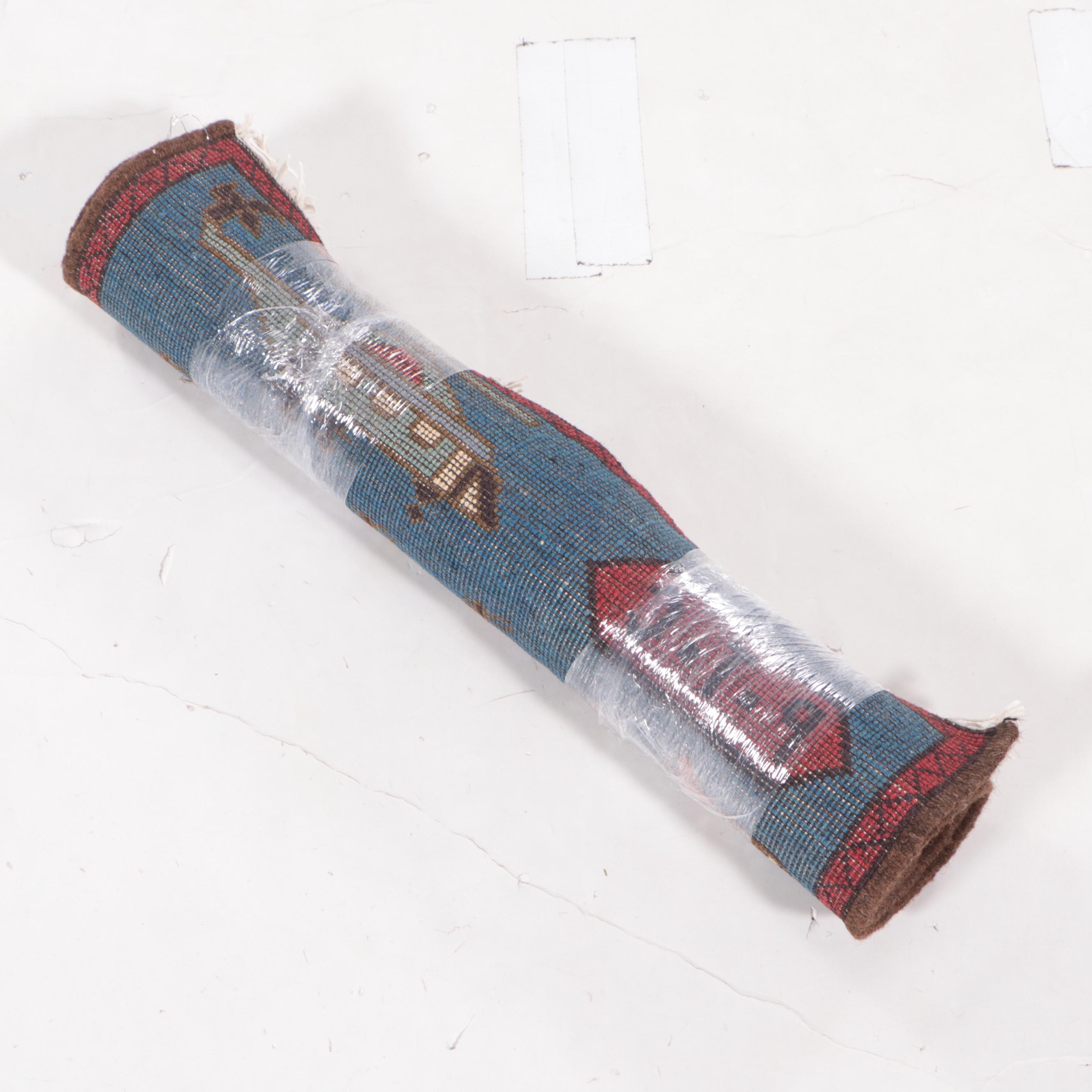 2'1 x 2'9 Hand-Knotted Afghan Pictorial War Rug