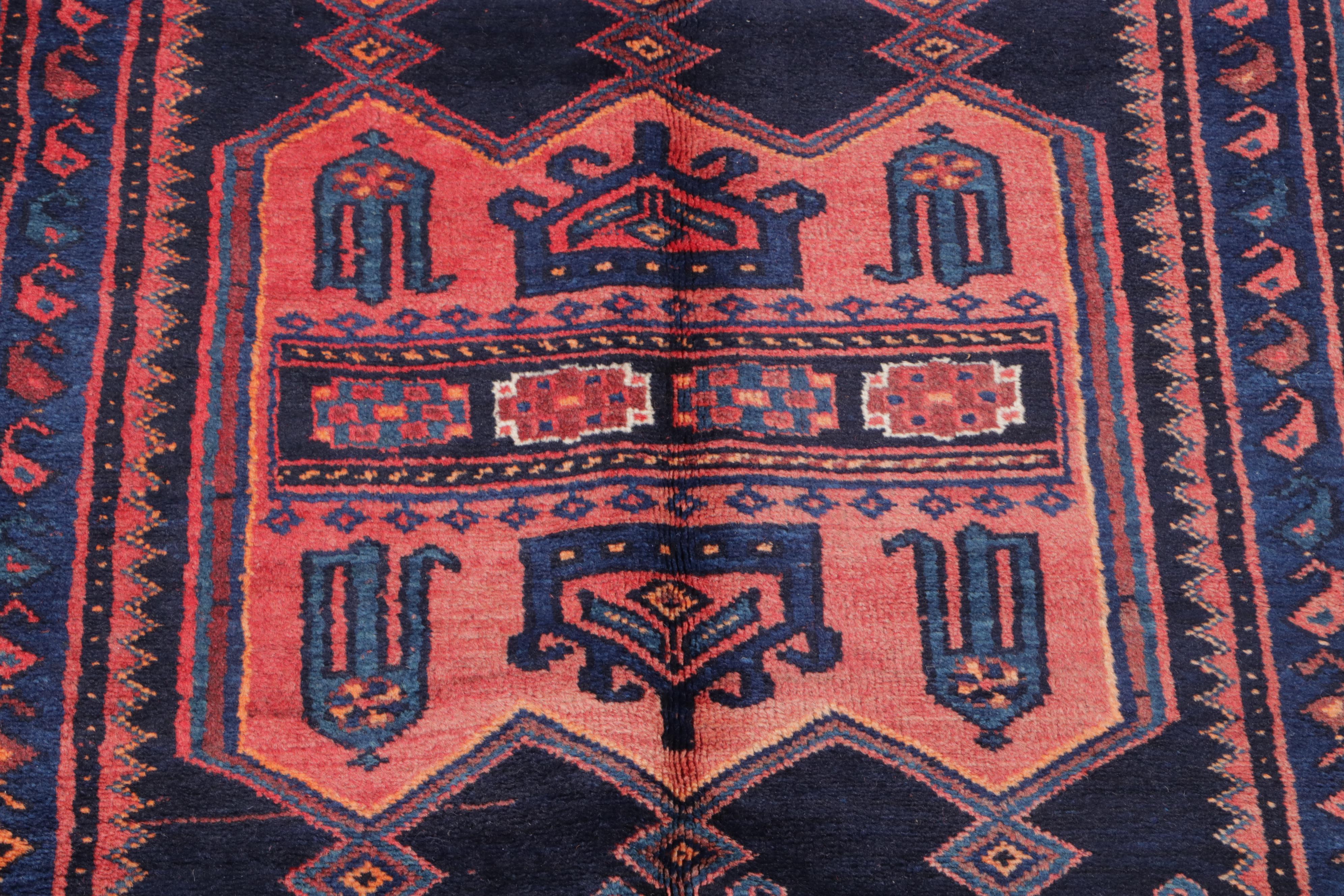 4'2 x 8'6 Hand-Knotted Afghan Baluch Area Rug