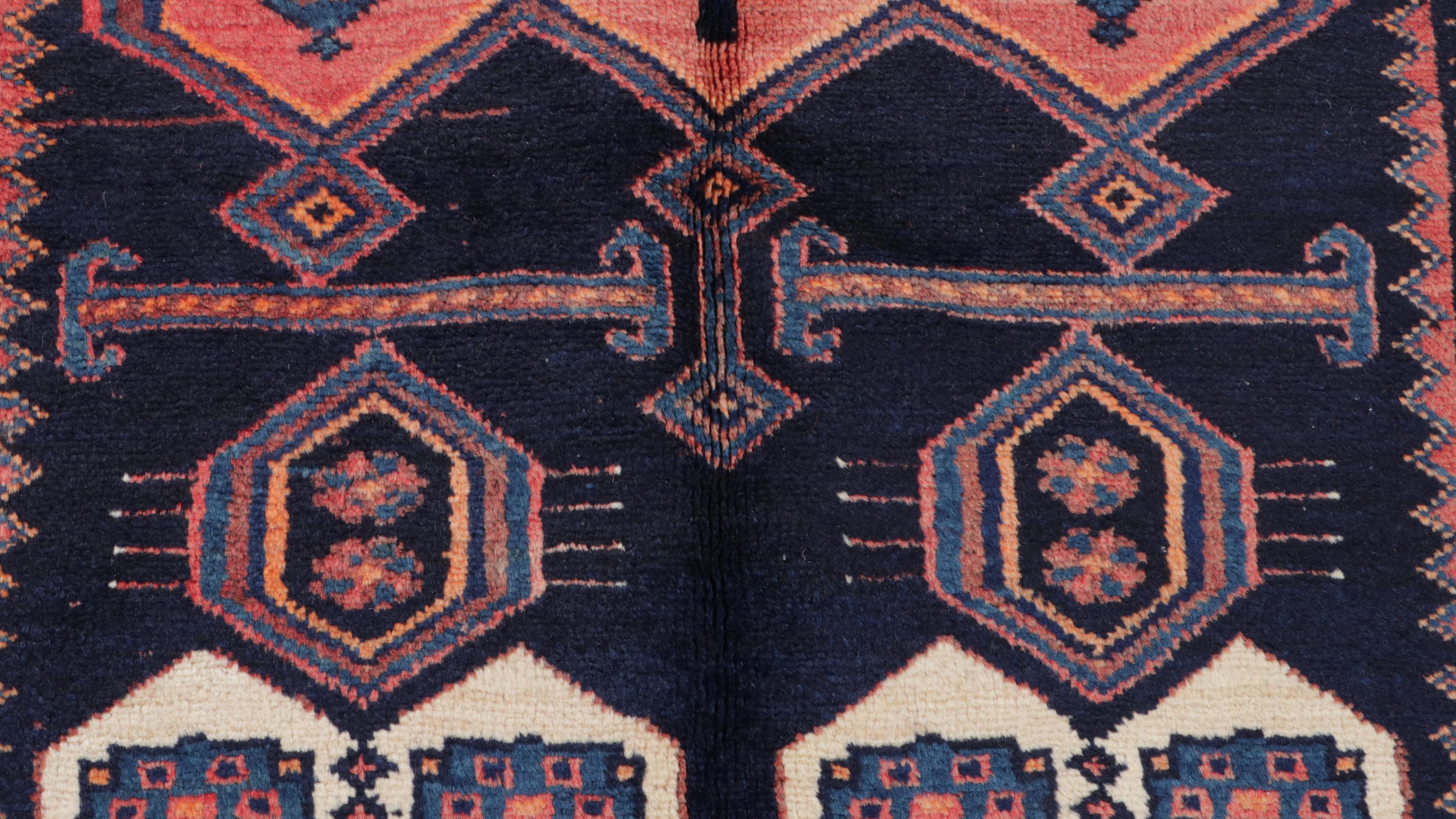 4'2 x 8'6 Hand-Knotted Afghan Baluch Area Rug