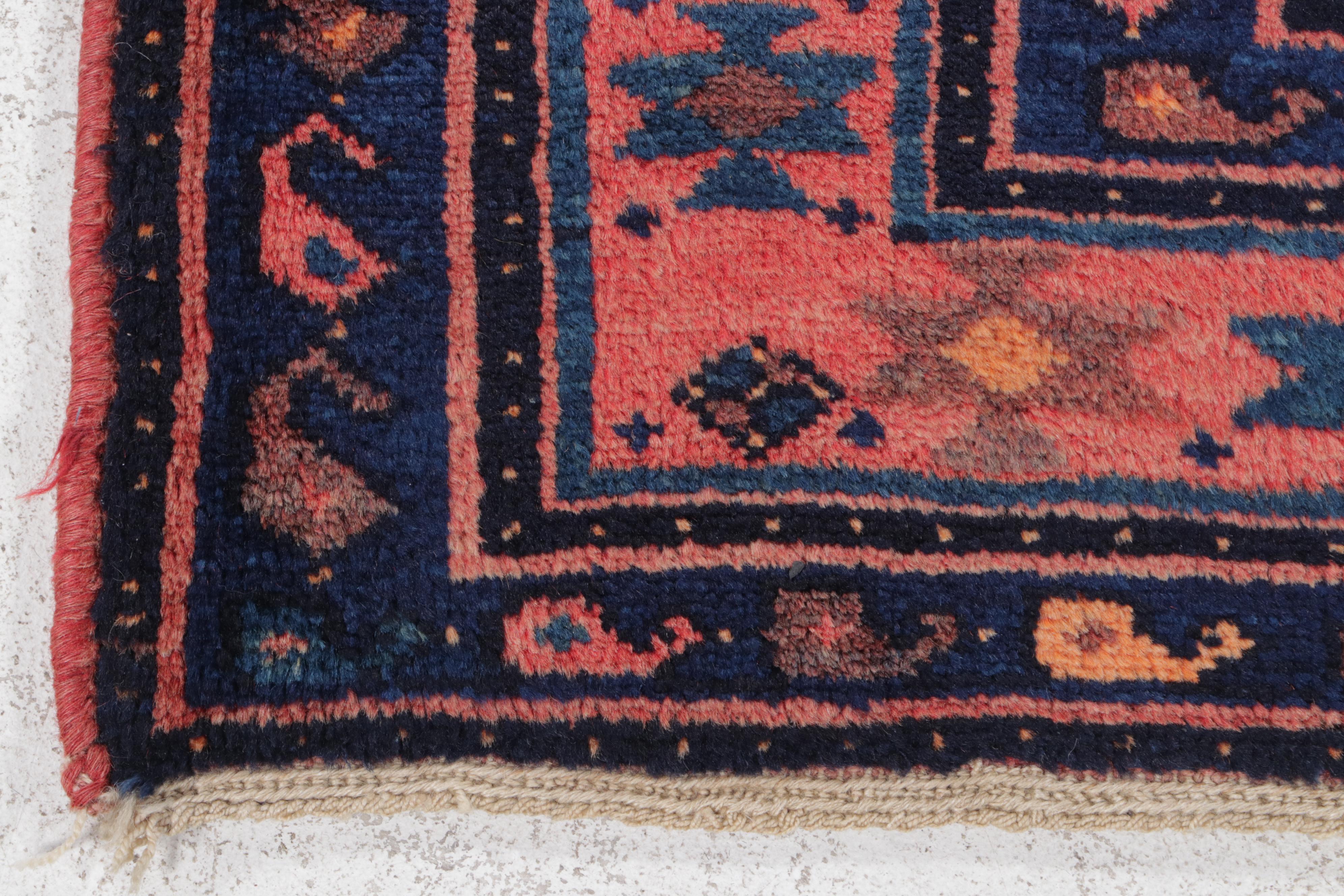 4'2 x 8'6 Hand-Knotted Afghan Baluch Area Rug