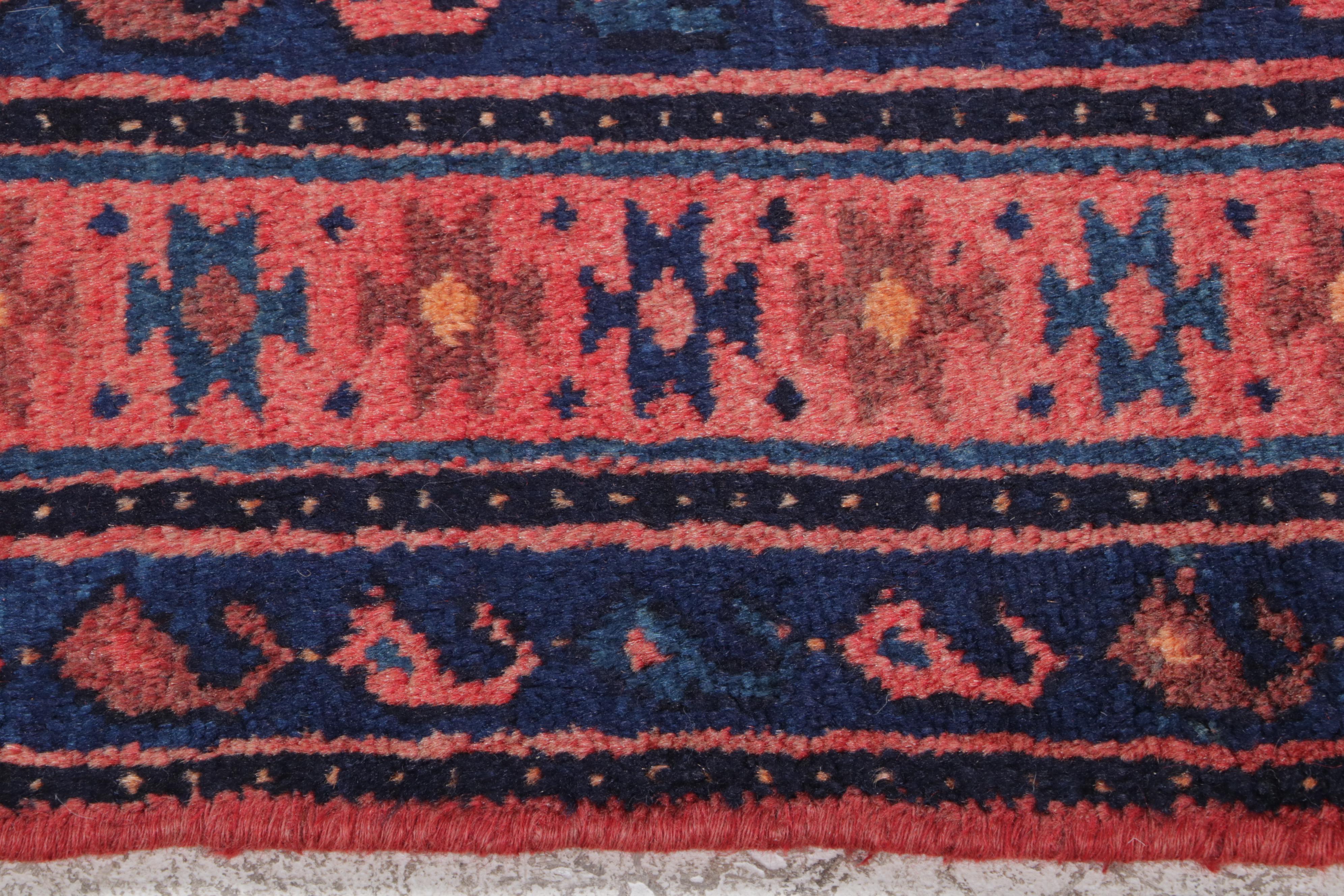 4'2 x 8'6 Hand-Knotted Afghan Baluch Area Rug