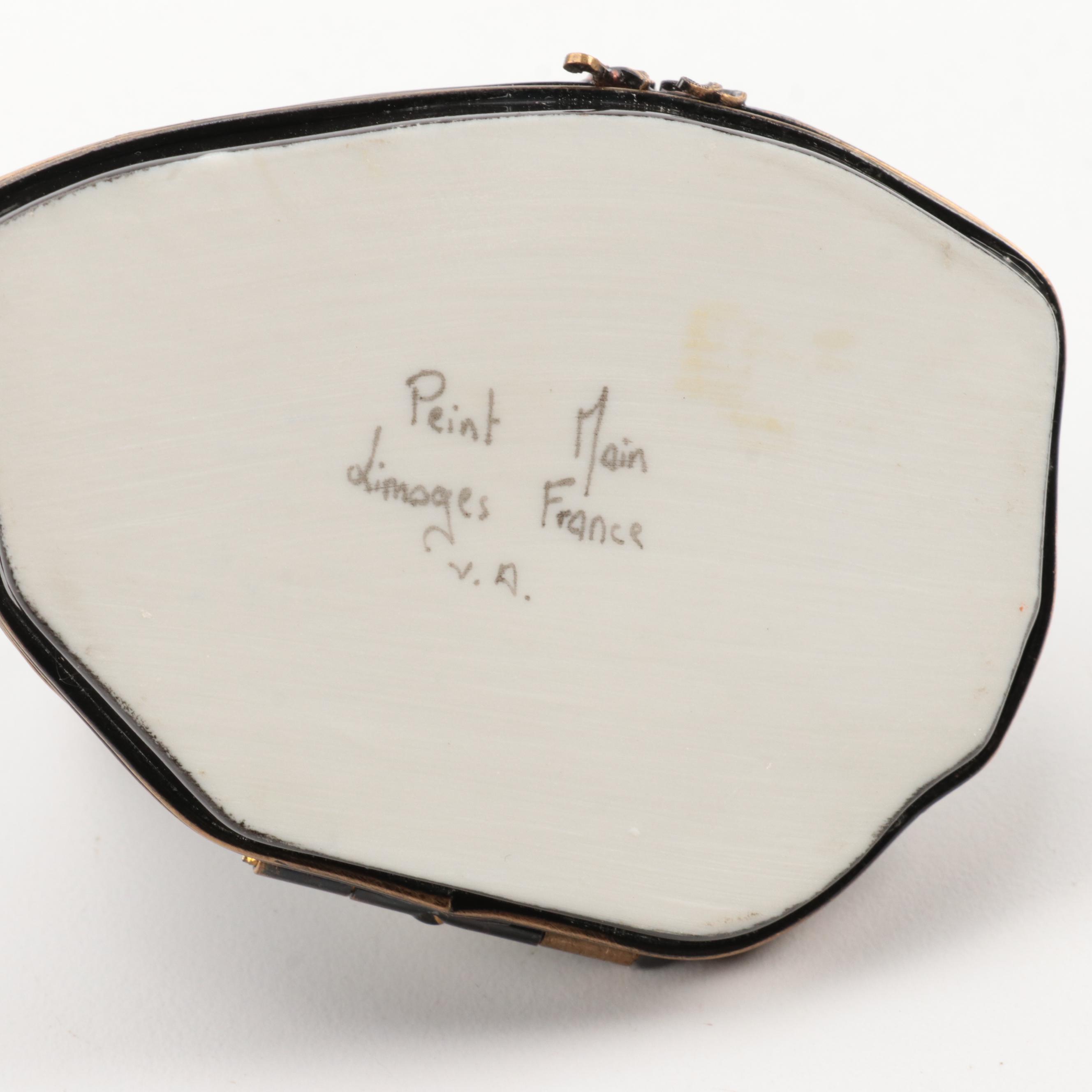 Notre-Dame de Paris and Bed Themed Porcelain Limoges Boxes