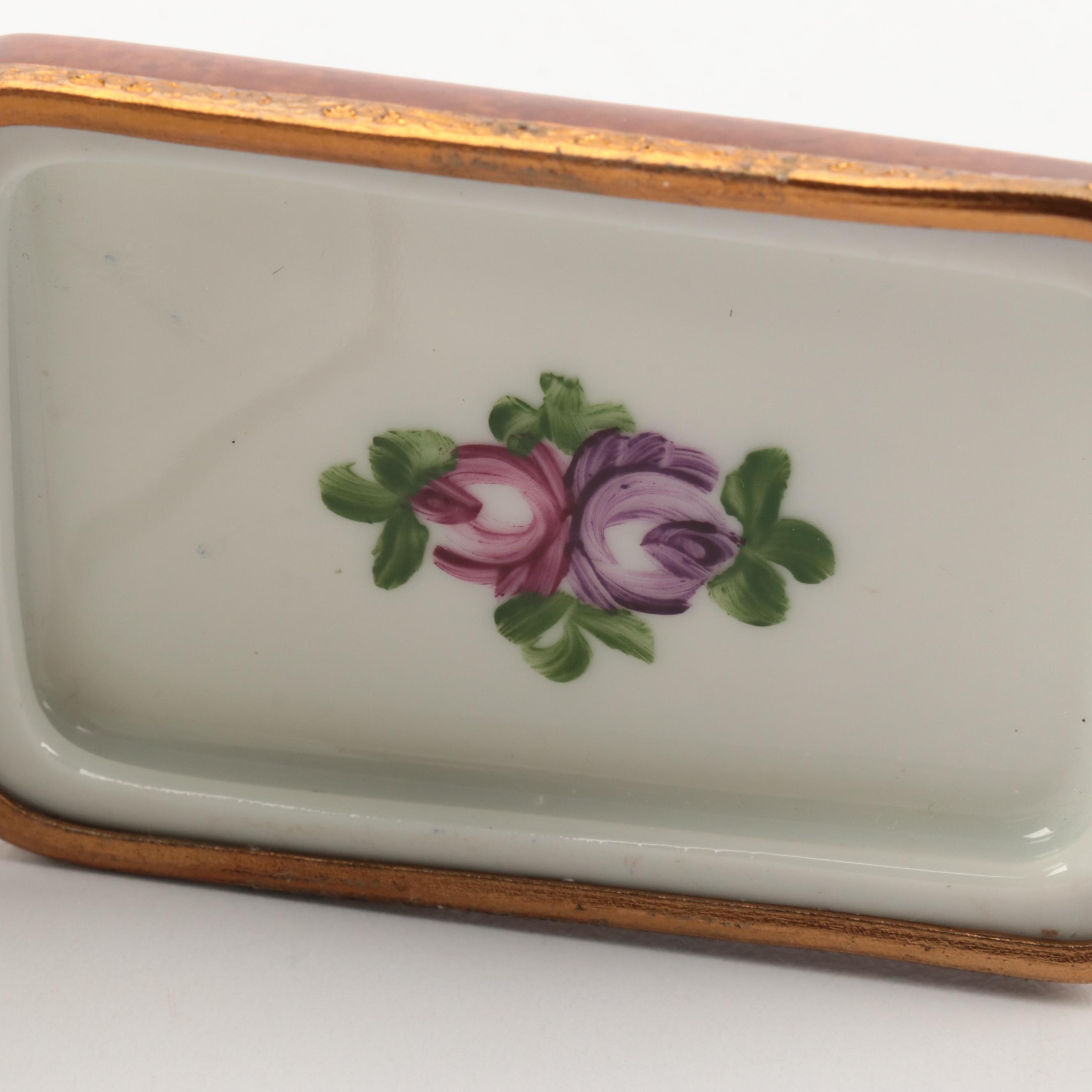 Notre-Dame de Paris and Bed Themed Porcelain Limoges Boxes