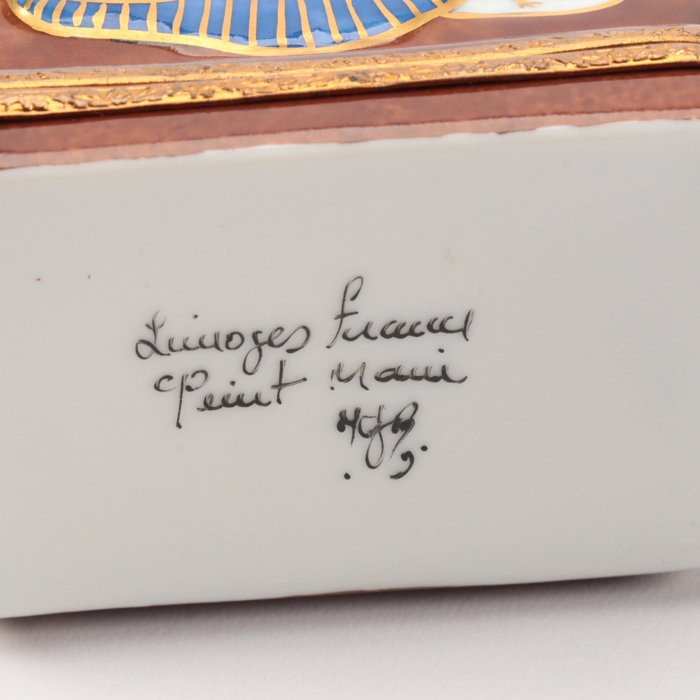 Notre-Dame de Paris and Bed Themed Porcelain Limoges Boxes