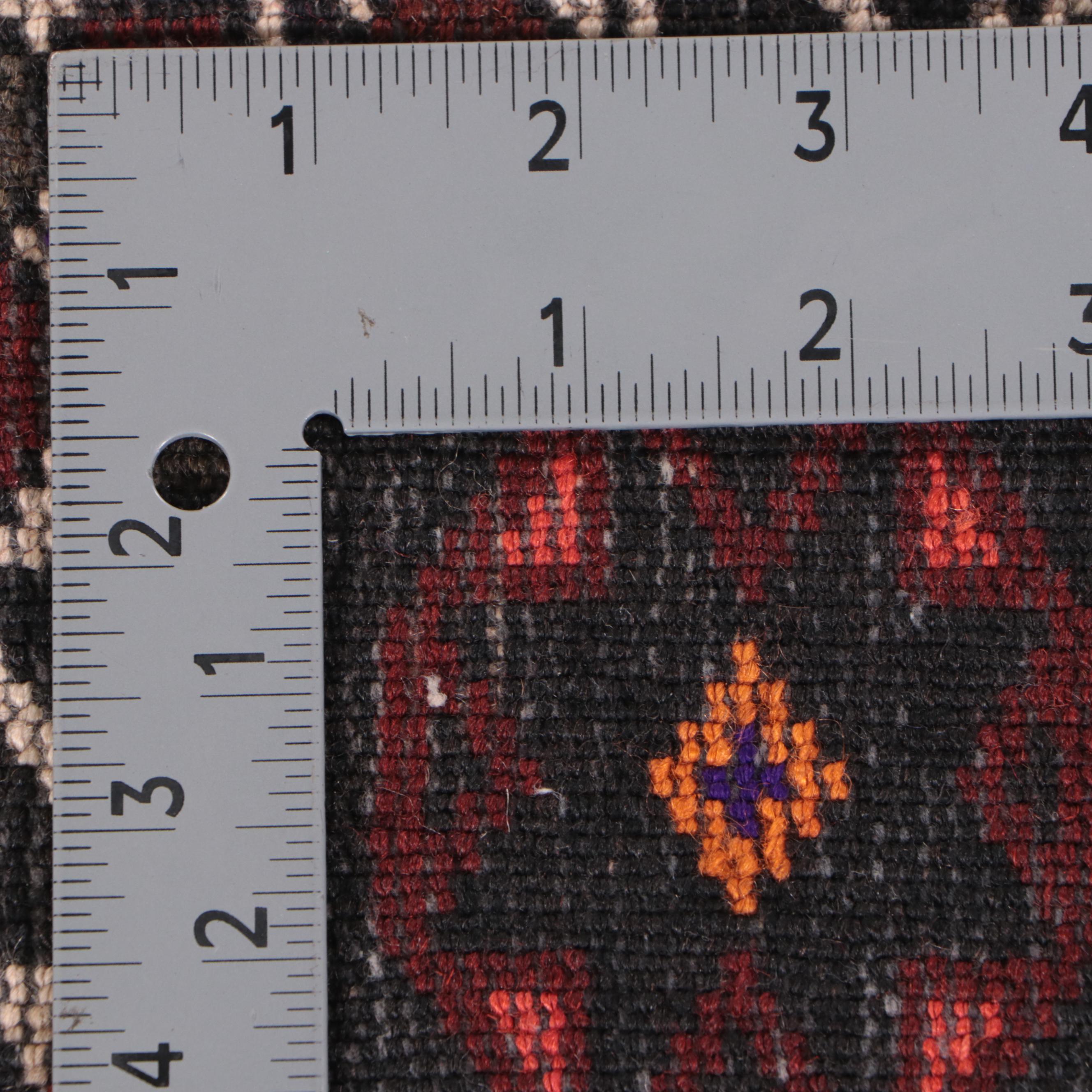 2' x 2' Hand-Knotted Afghan Baluch Floor Mat