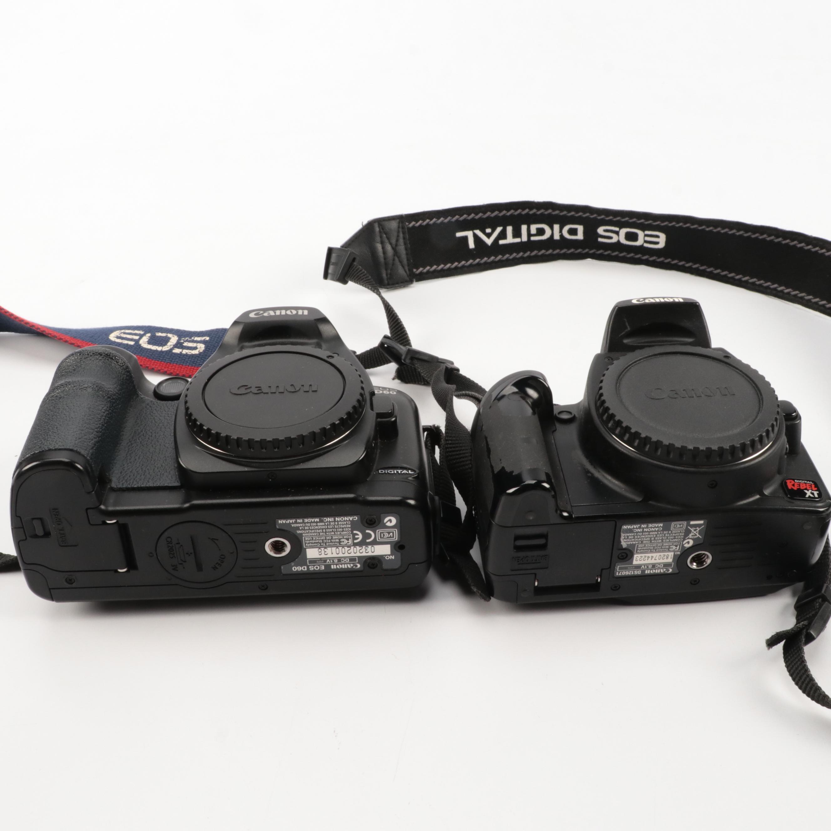 Canon EOS D60 and Rebel XT DSLR Cameras