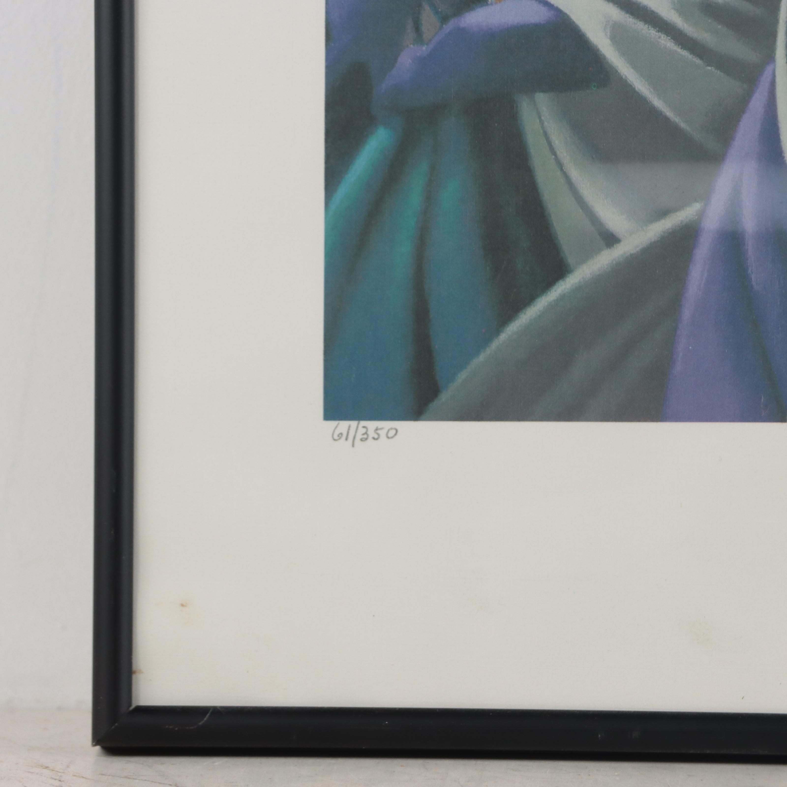 Claude Théberge Offset Lithograph "La Fête au p'tit Champlaise"