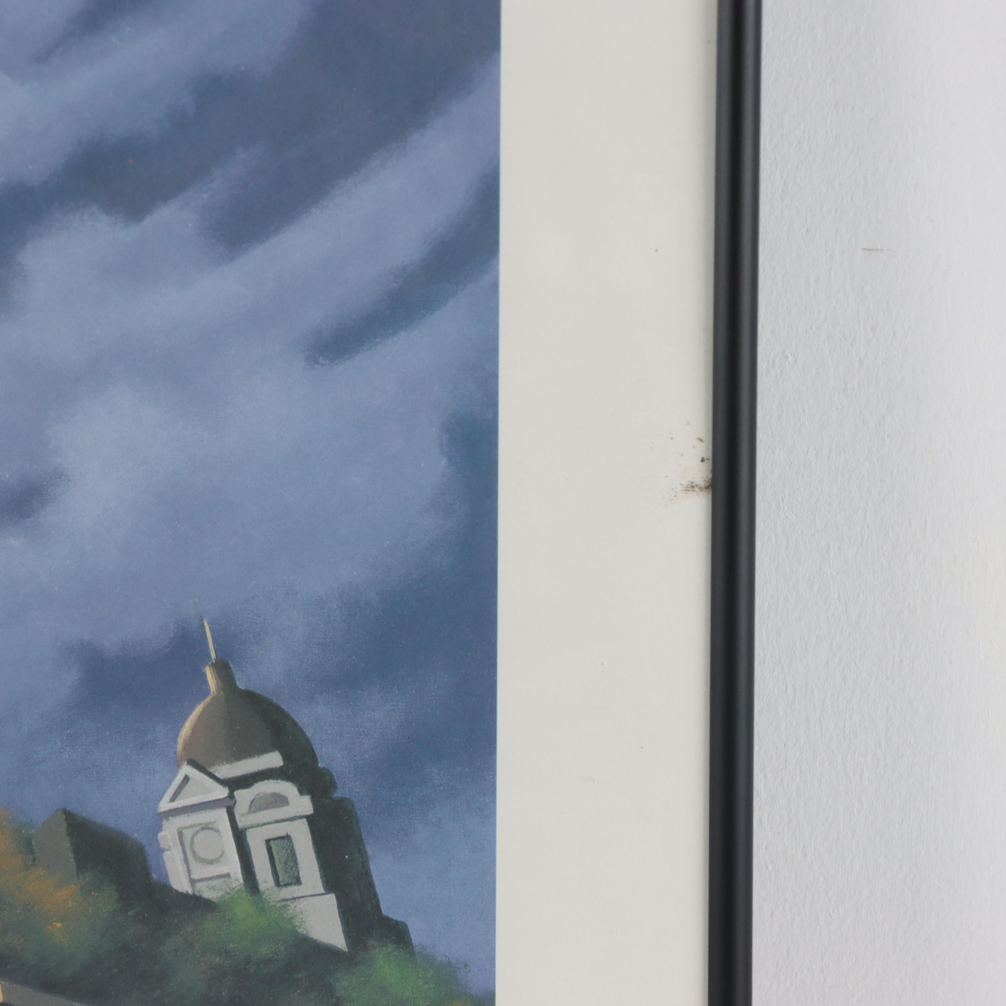 Claude Théberge Offset Lithograph "La Fête au p'tit Champlaise"