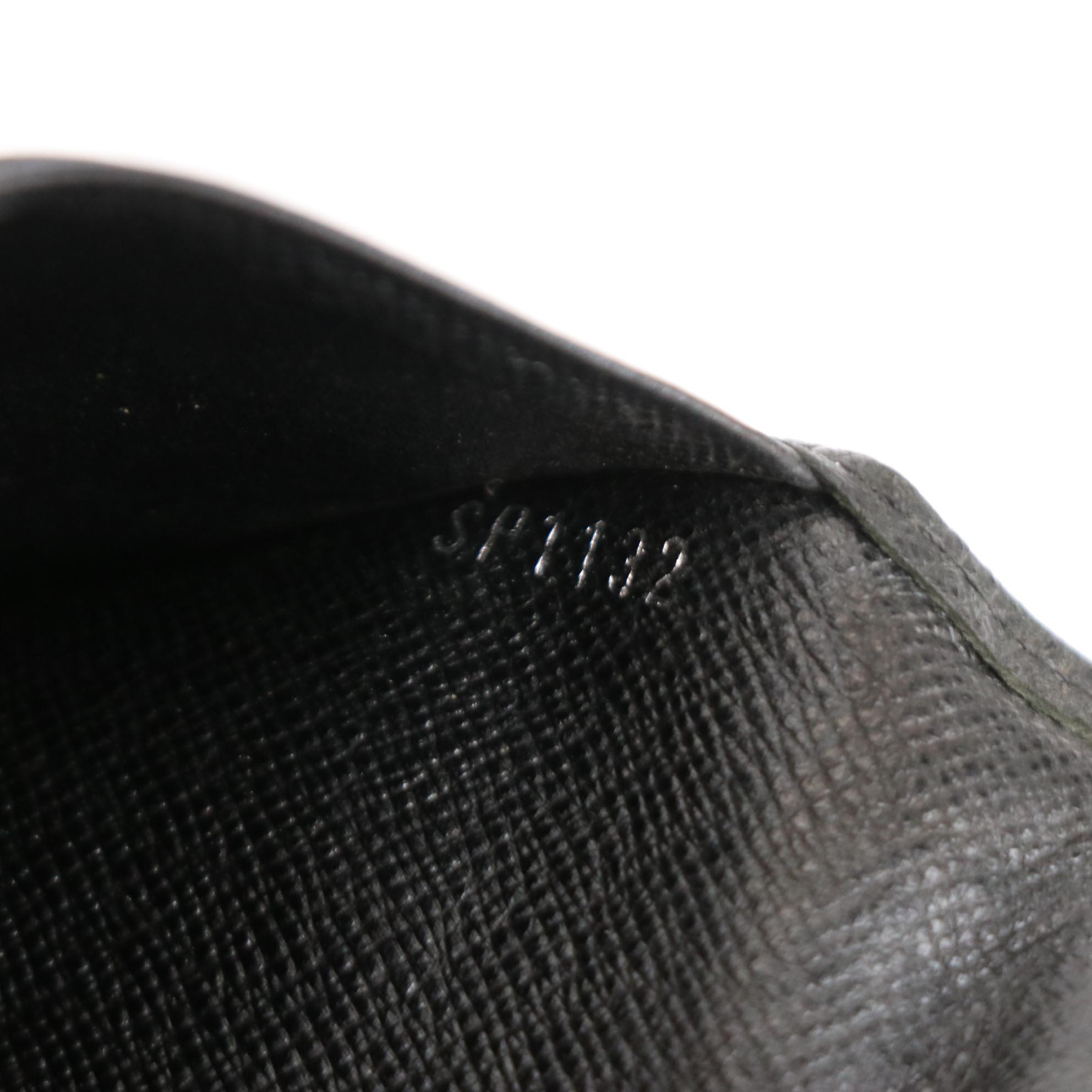 Louis Vuitton Brazza Wallet in Black Taïga Leather