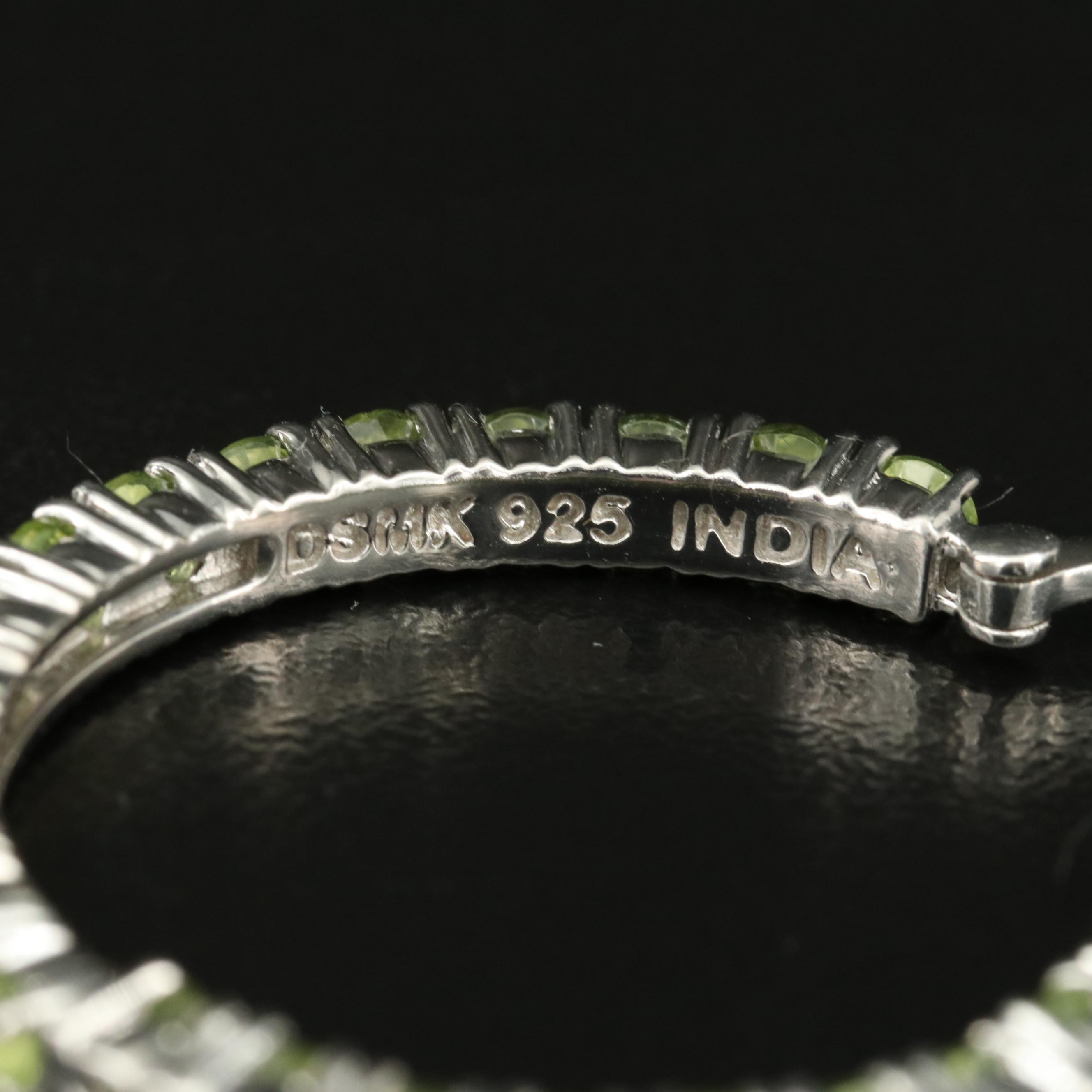 Sterling Peridot Inside-Out Hoop Earrings