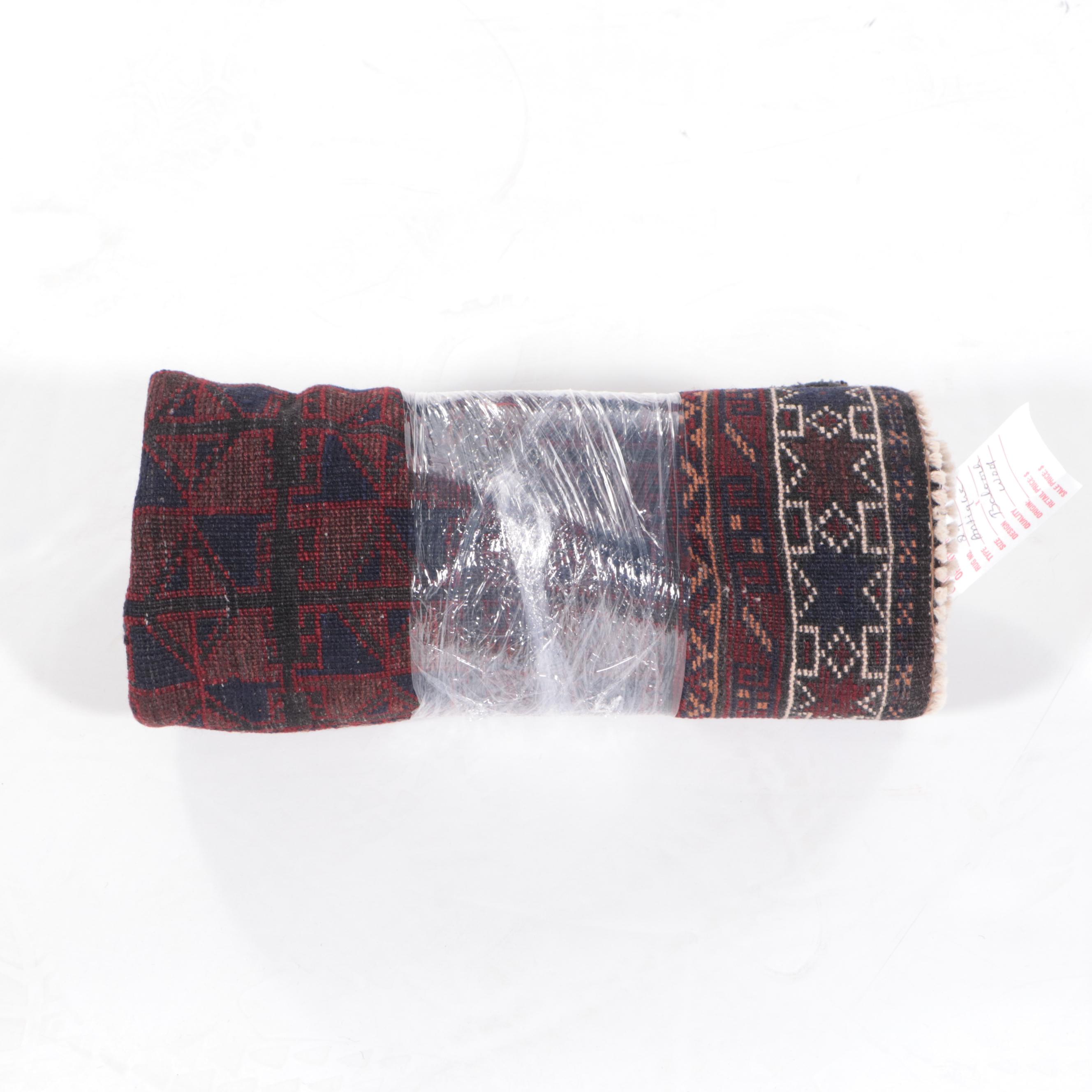 2'5 x 2'9 Hand-Knotted Afghan Baluch Accent Rug