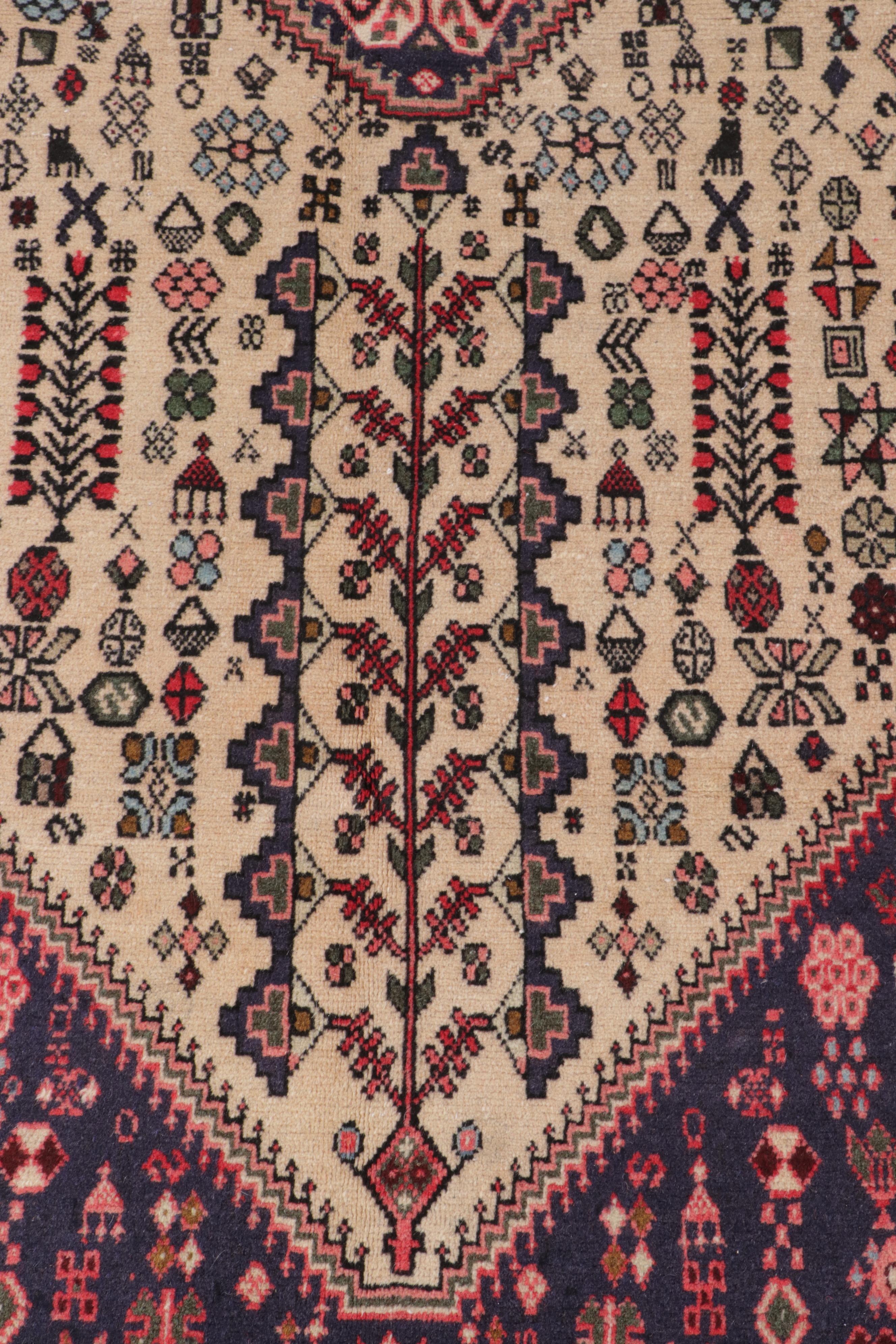 5'2 x 6'7 Hand-Knotted Persian Abadeh Area Rug