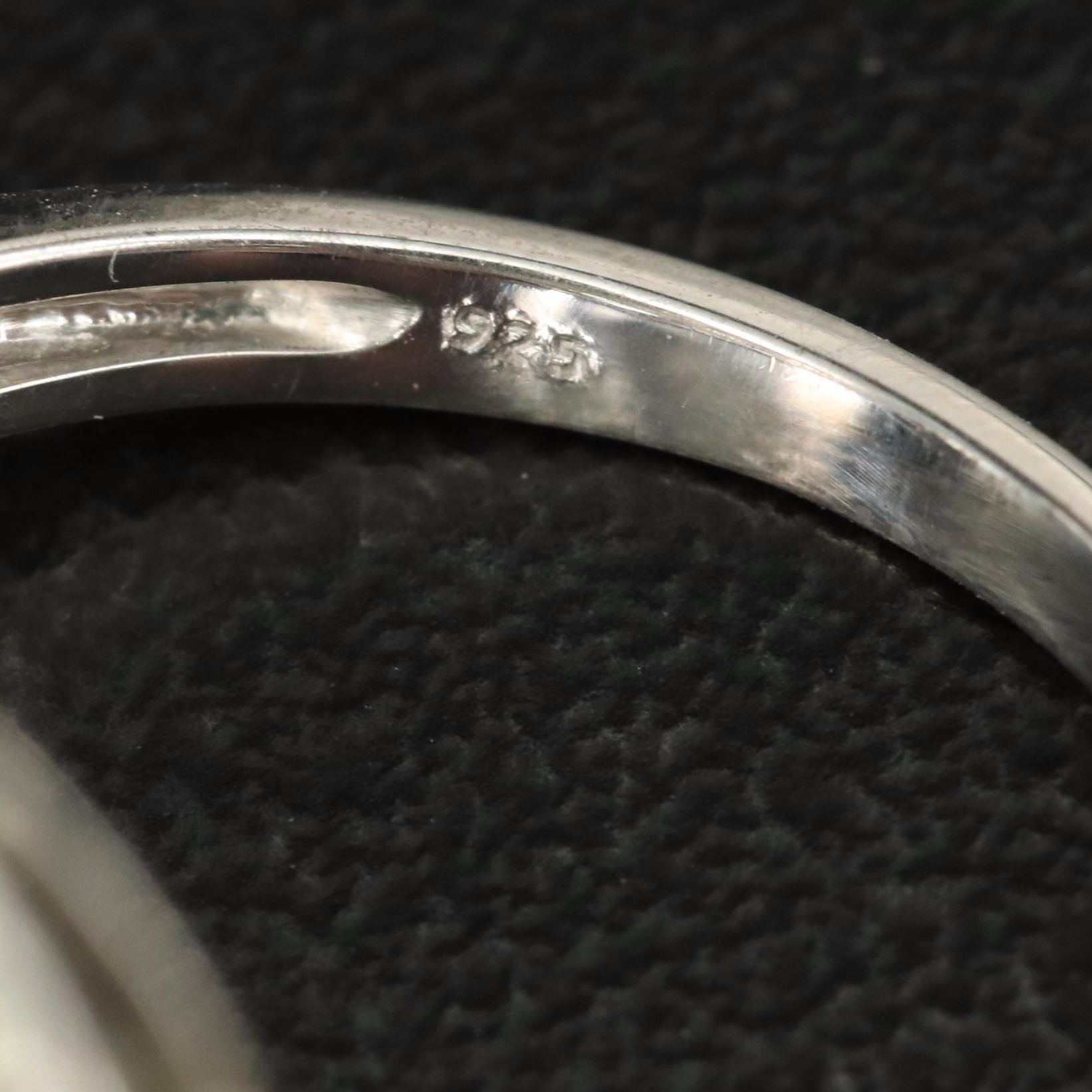 Sterling Peridot, Topaz and White Topaz Teardrop Ring