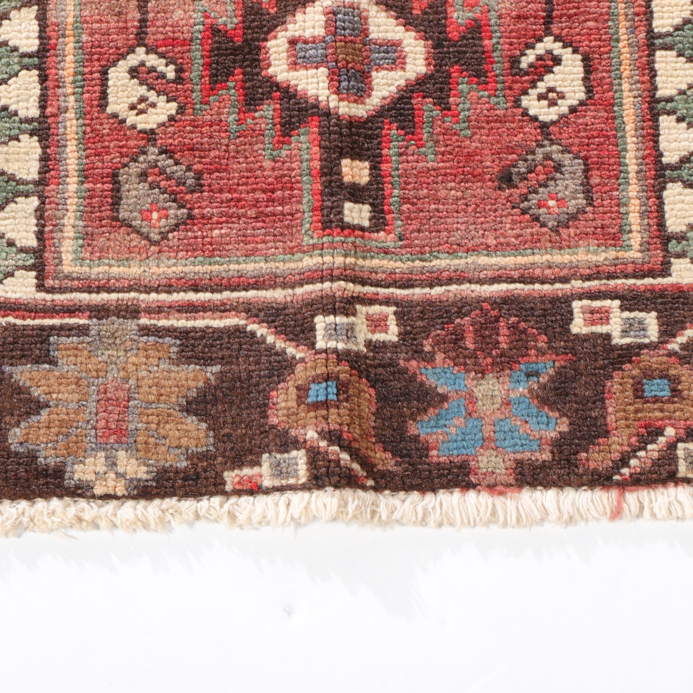 3'7 x 4'2 Hand-Knotted Persian Hamadan Accent Rug