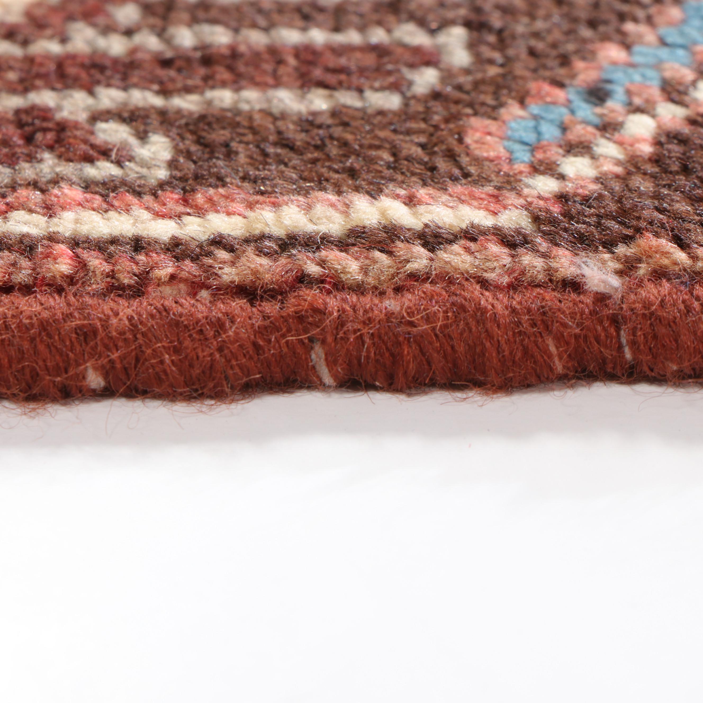 3'7 x 4'2 Hand-Knotted Persian Hamadan Accent Rug