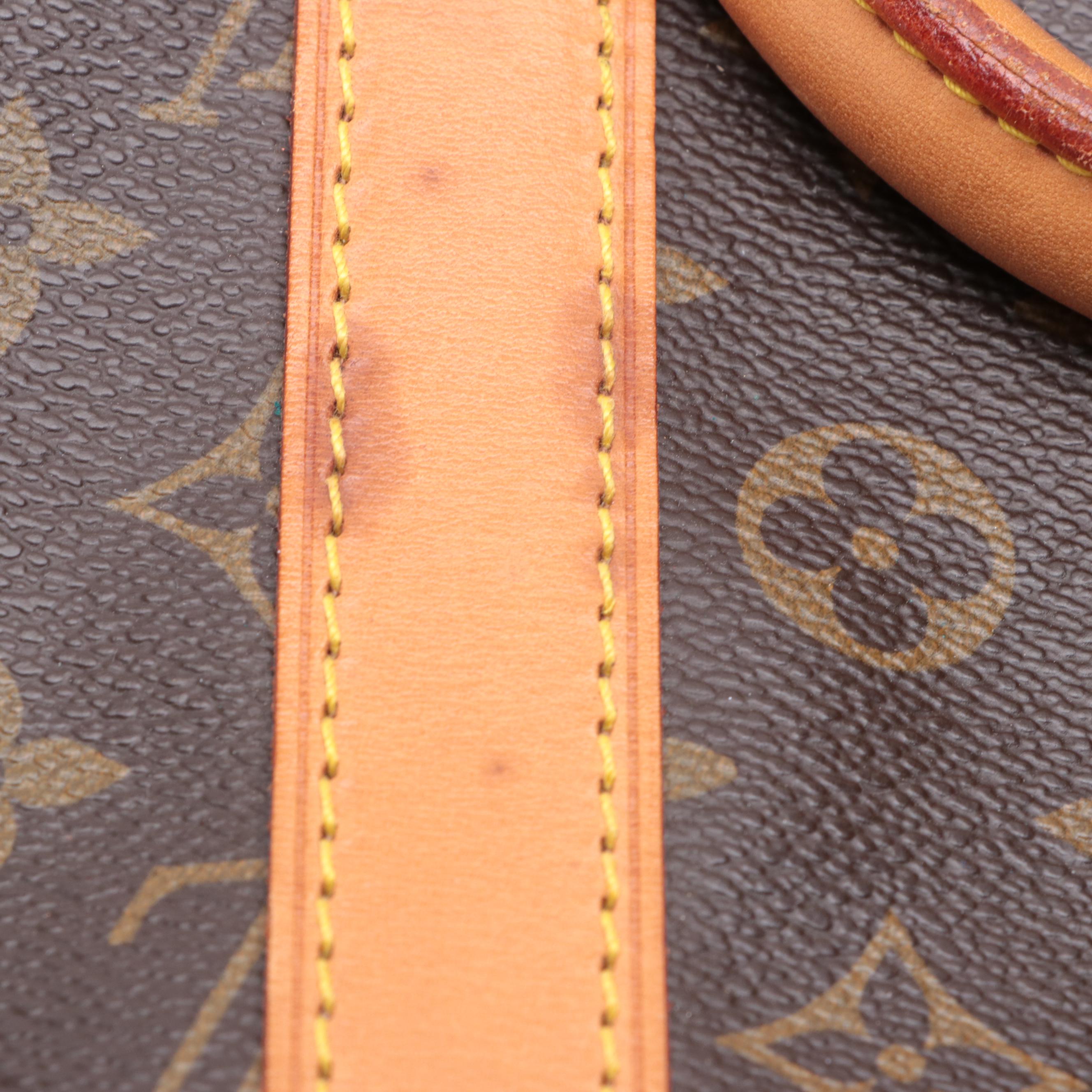 Louis Vuitton Keepall 55 Bandoulière Duffle Bag in Monogram Canvas and Leather