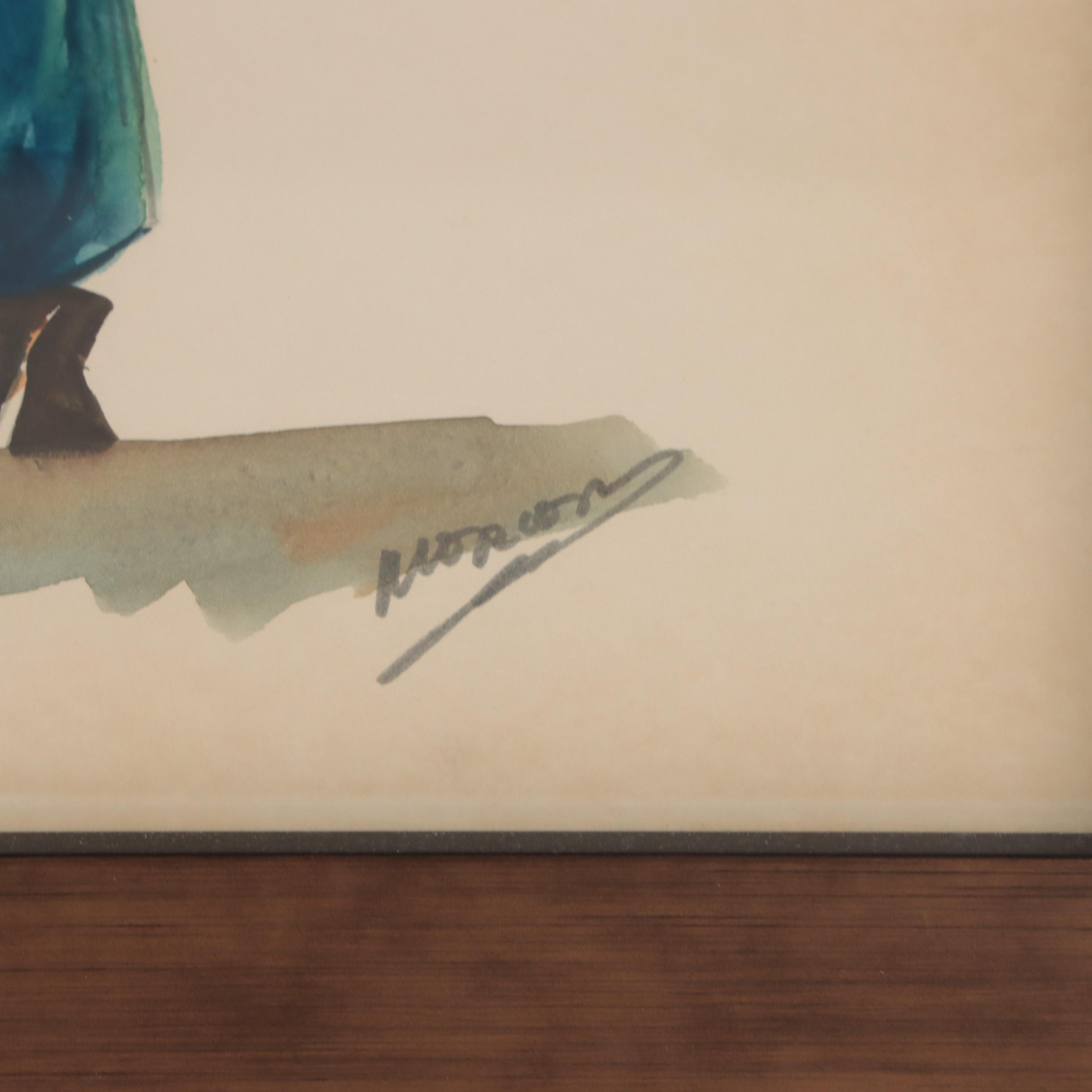 Ink and Watercolor Caricature Drawings of Dancers