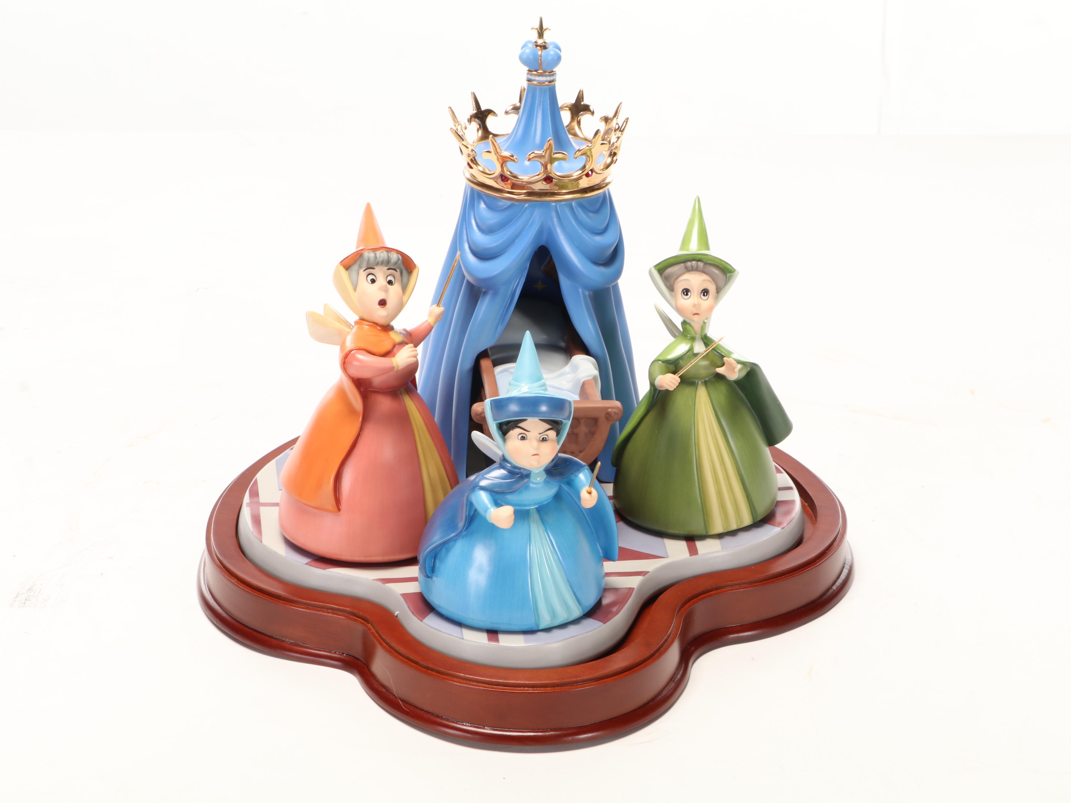 Disney 45th Anniversary Limited Edition "An Uninvited Guest" Ceramic Figurines