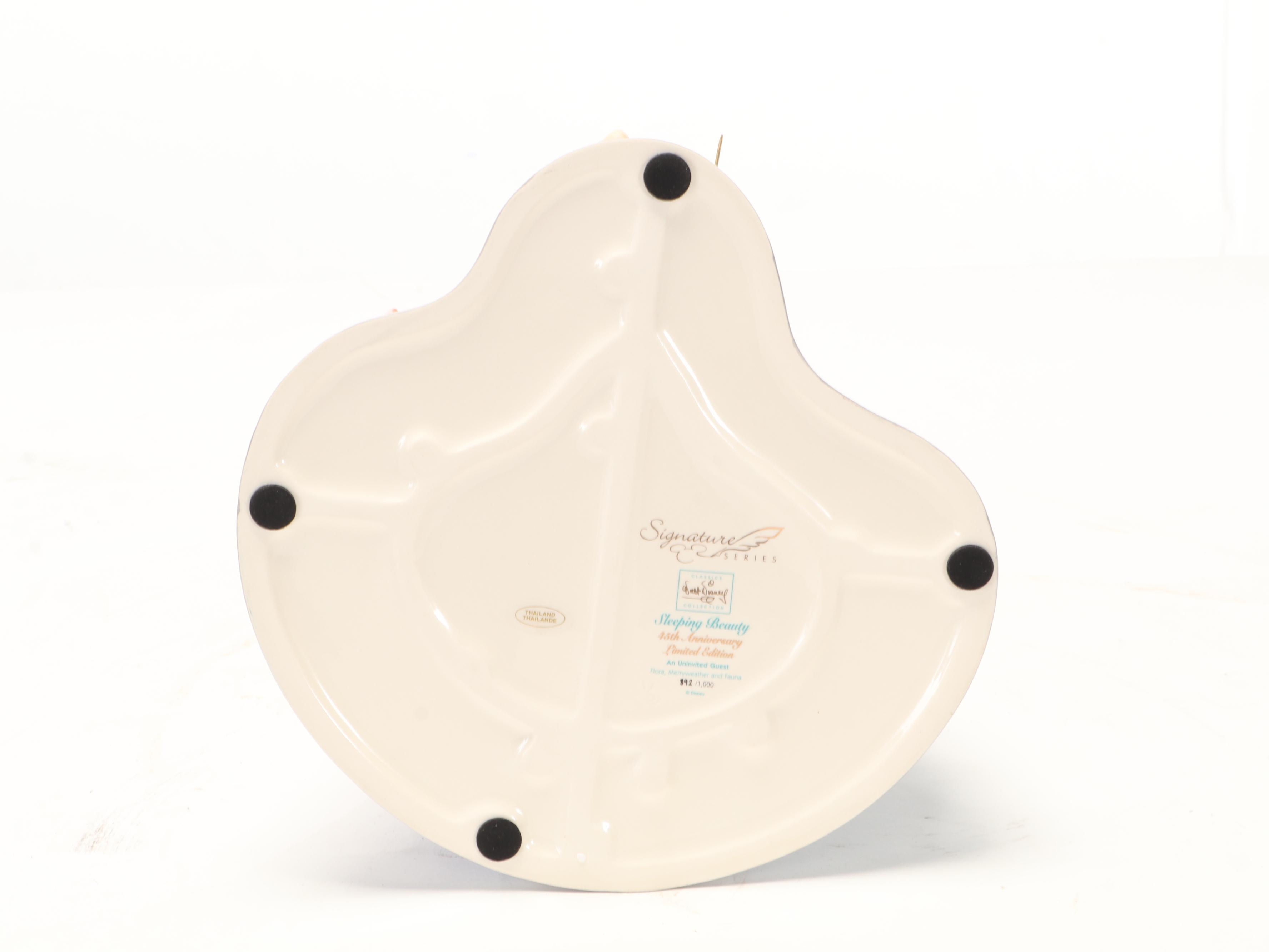 Disney 45th Anniversary Limited Edition "An Uninvited Guest" Ceramic Figurines