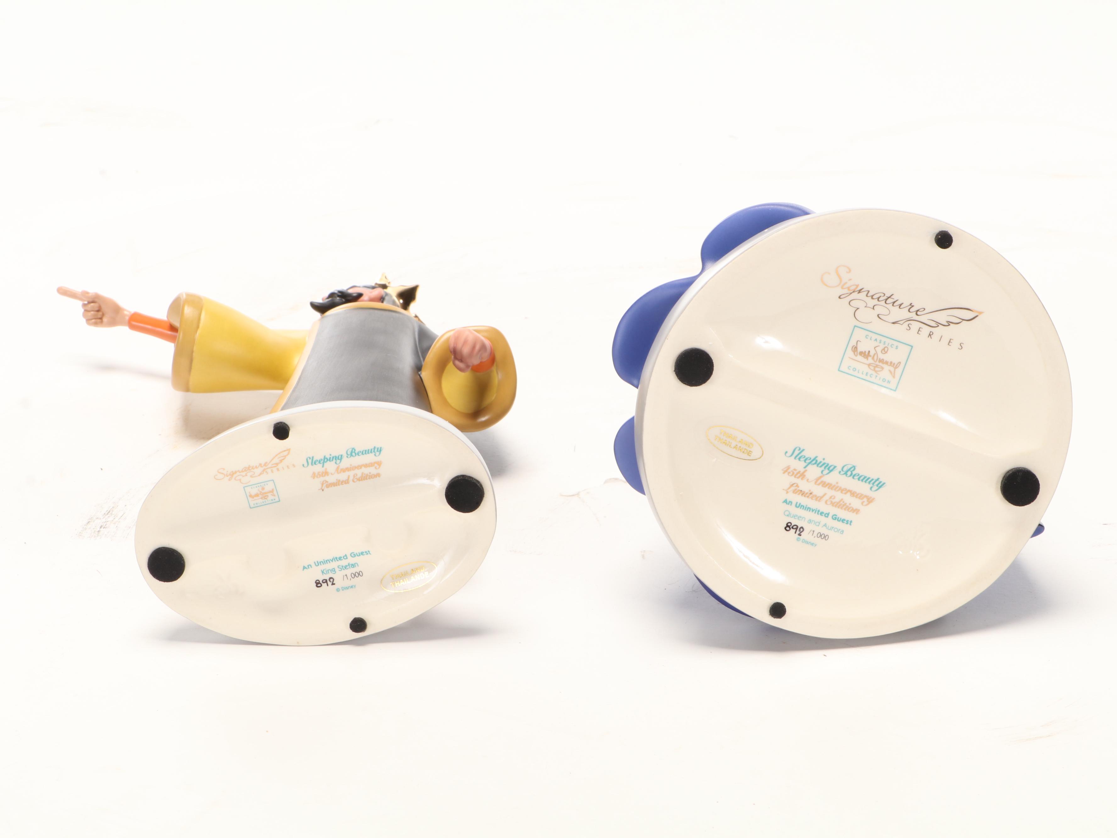 Disney 45th Anniversary Limited Edition "An Uninvited Guest" Ceramic Figurines