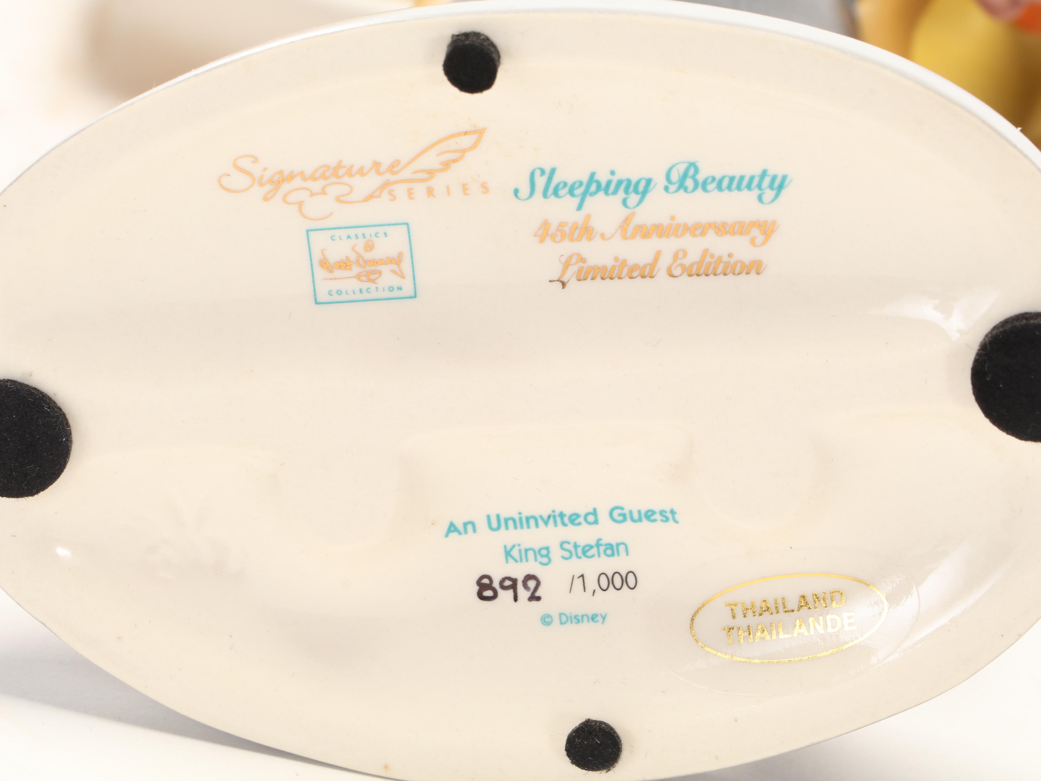 Disney 45th Anniversary Limited Edition "An Uninvited Guest" Ceramic Figurines