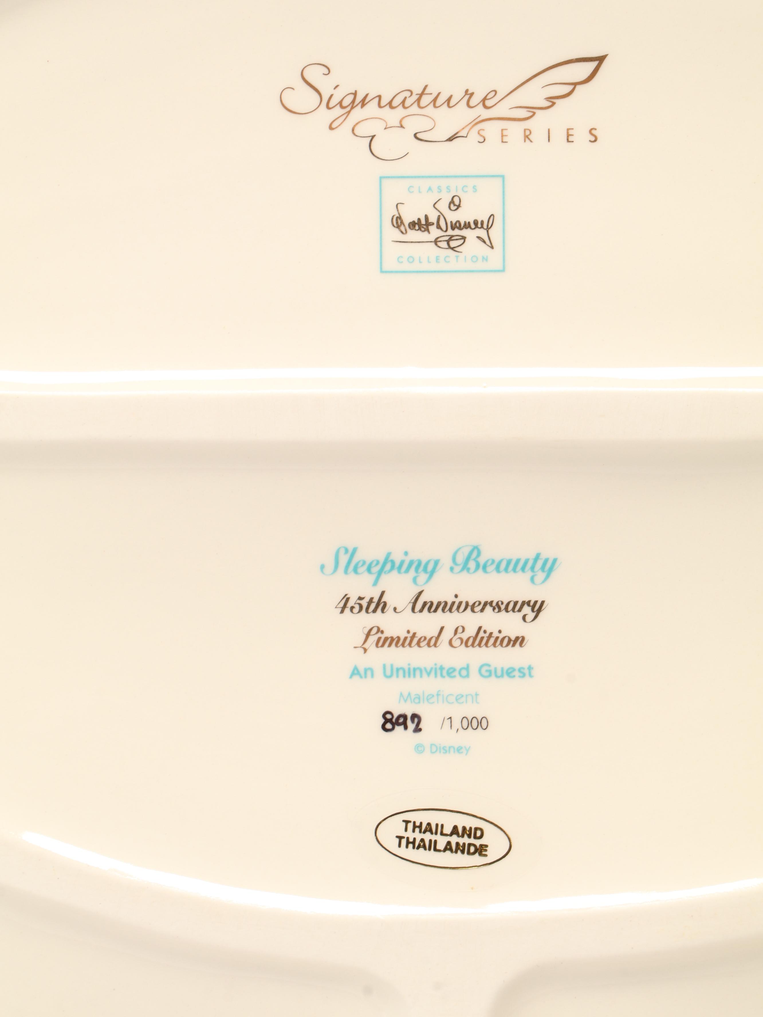 Disney 45th Anniversary Limited Edition "An Uninvited Guest" Ceramic Figurines