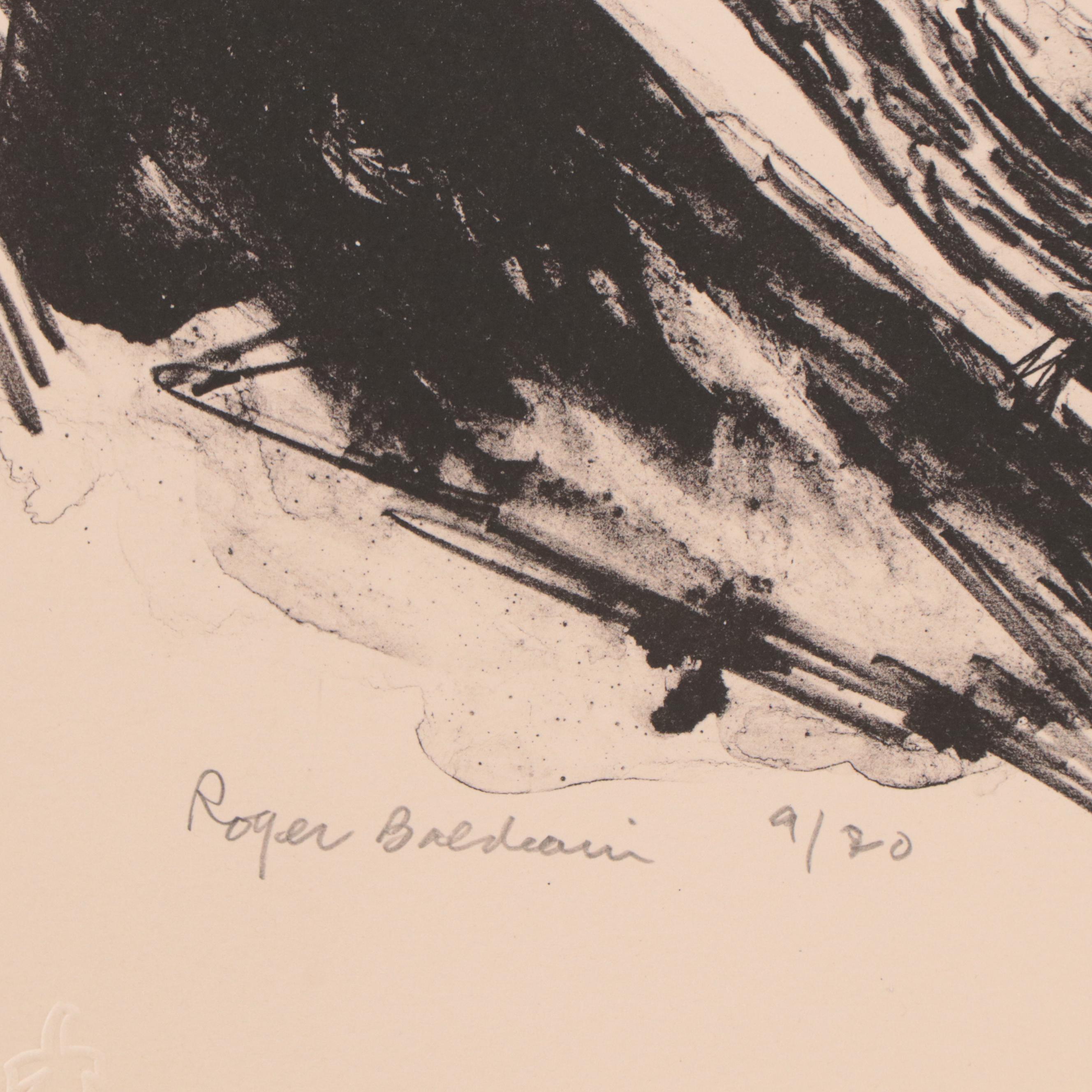 Sidney Chafetz Portrait Lithograph "Roger Baldwin," 1981