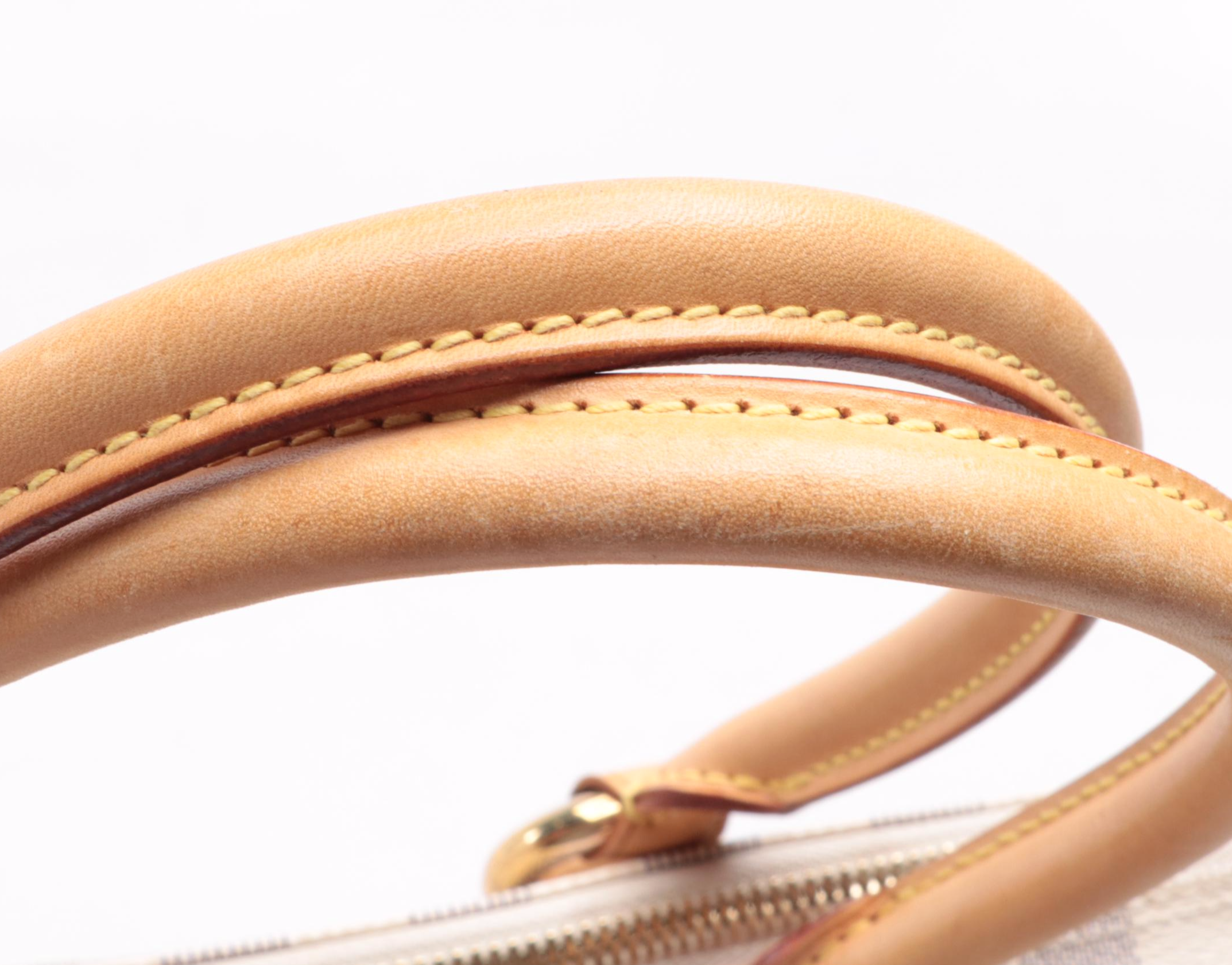 Louis Vuitton Saleya MM in Damier Azur Canvas and Vachetta Leather