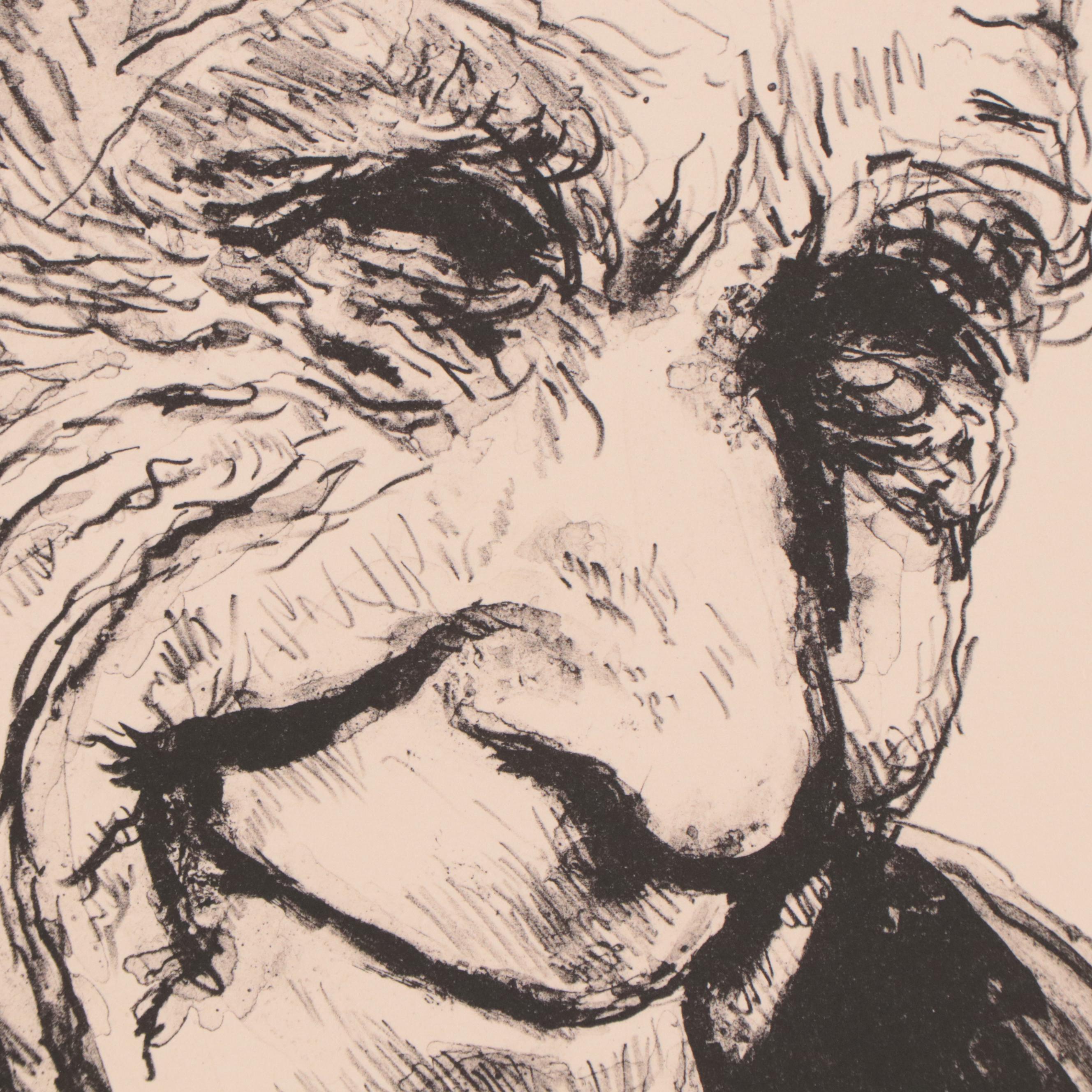 Sidney Chafetz Portrait Lithograph "Roger Baldwin," 1981