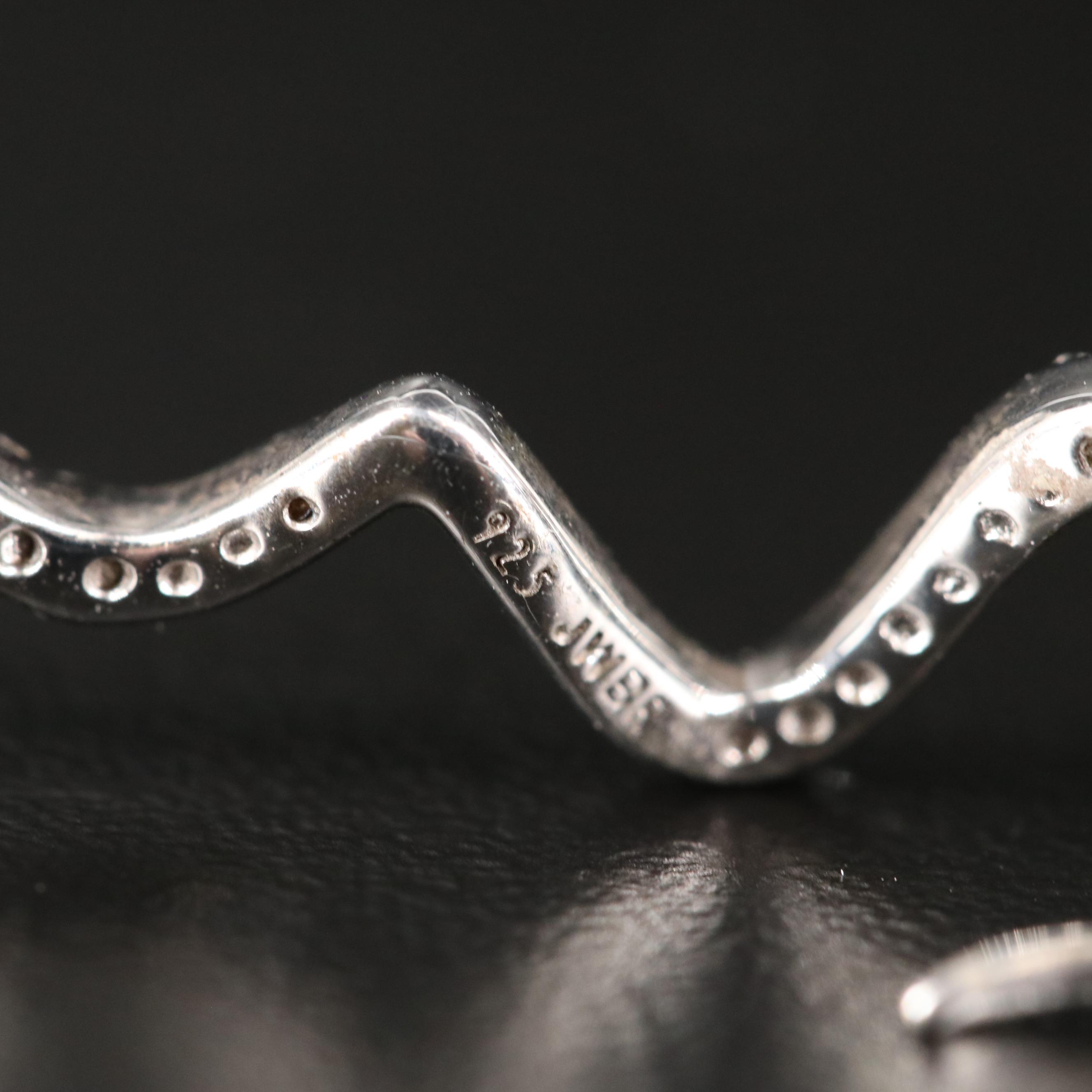 Sterling Amethyst and Sapphire Earrings