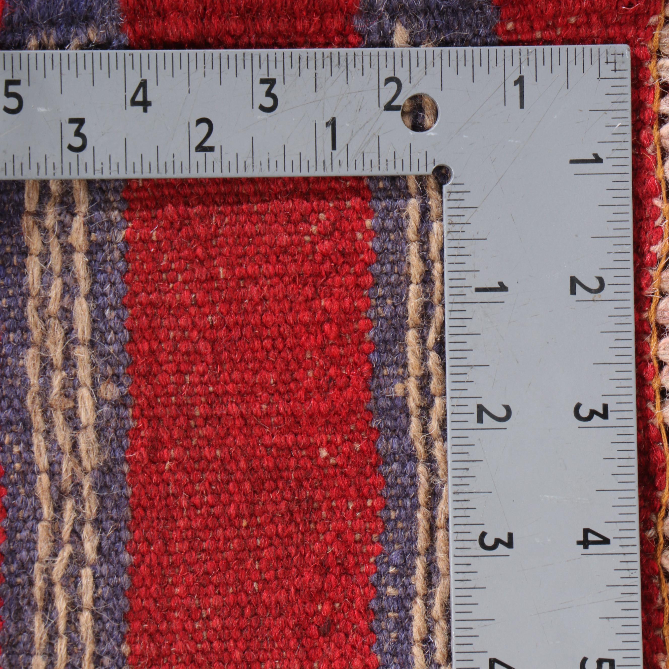 2' x 7'10 Hand-Knotted Afghan Mixed Technique Carpet Runner