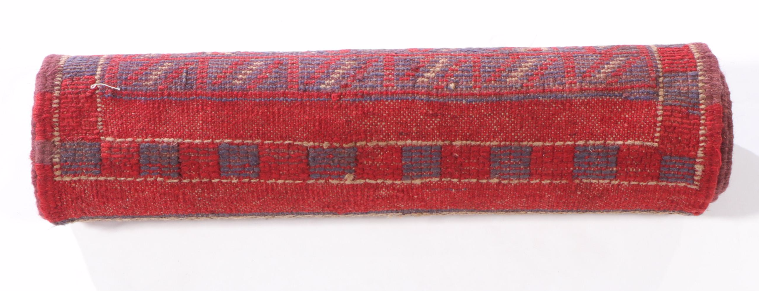 2' x 7'10 Hand-Knotted Afghan Mixed Technique Carpet Runner